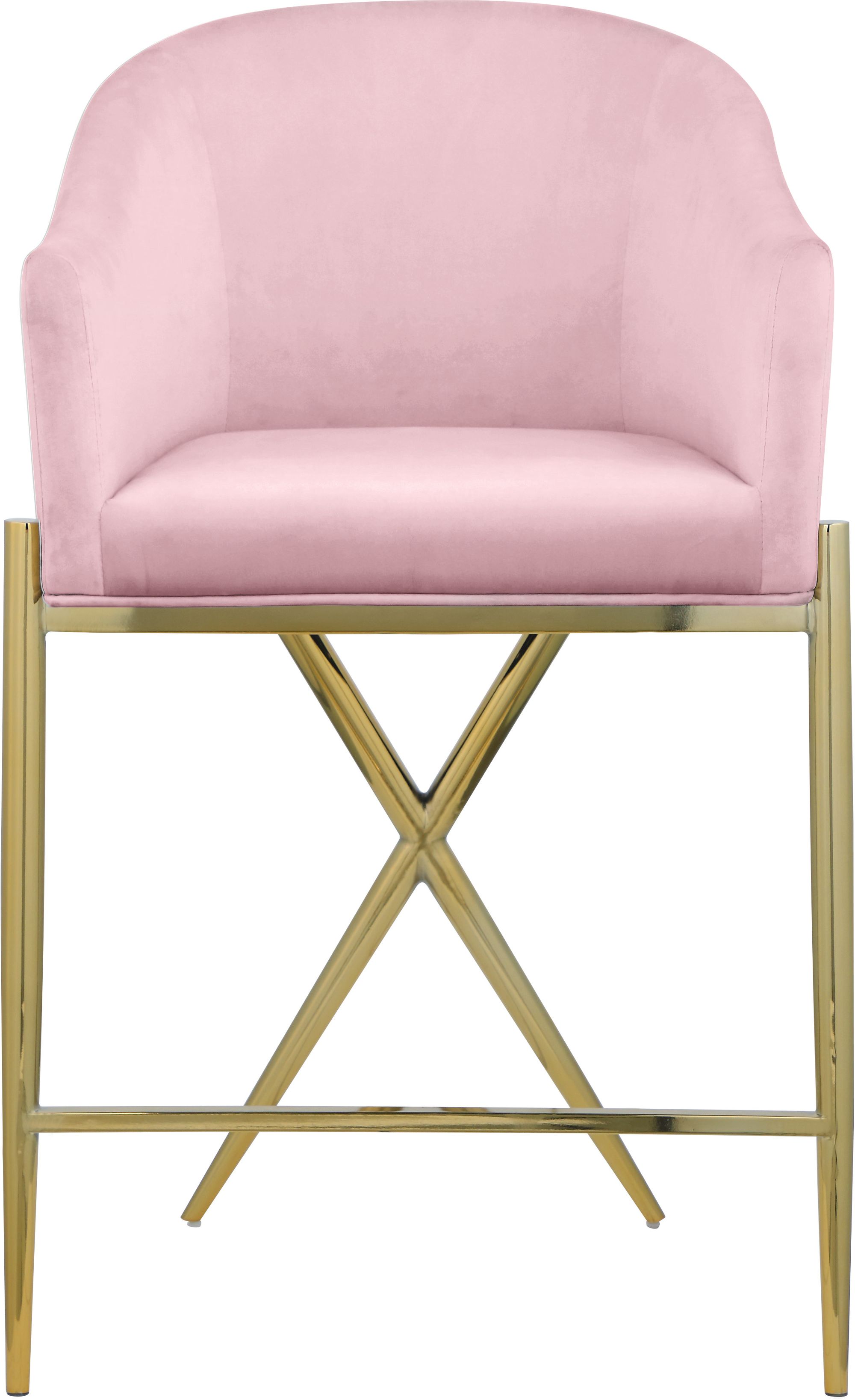 Xavier Counter Stool with Gold Metal Legs