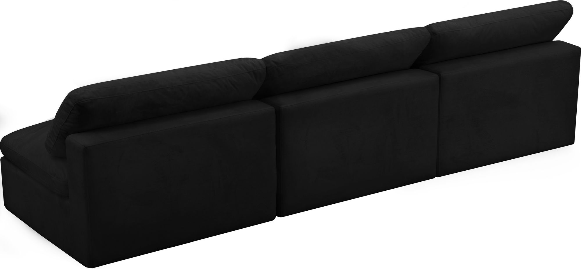 Cozy 117" Armless Velvet Comfort Modular Sofa