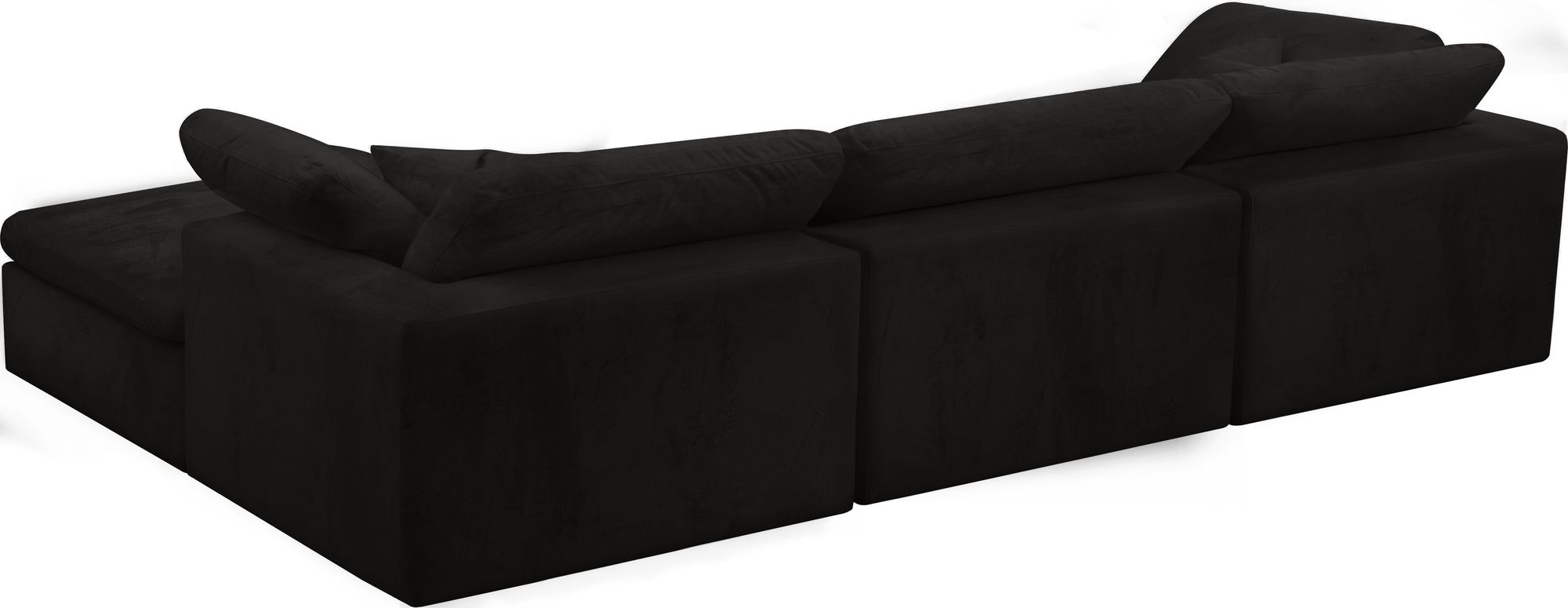 Cozy 119" 4-Piece Velvet Comfort Modular Sectional