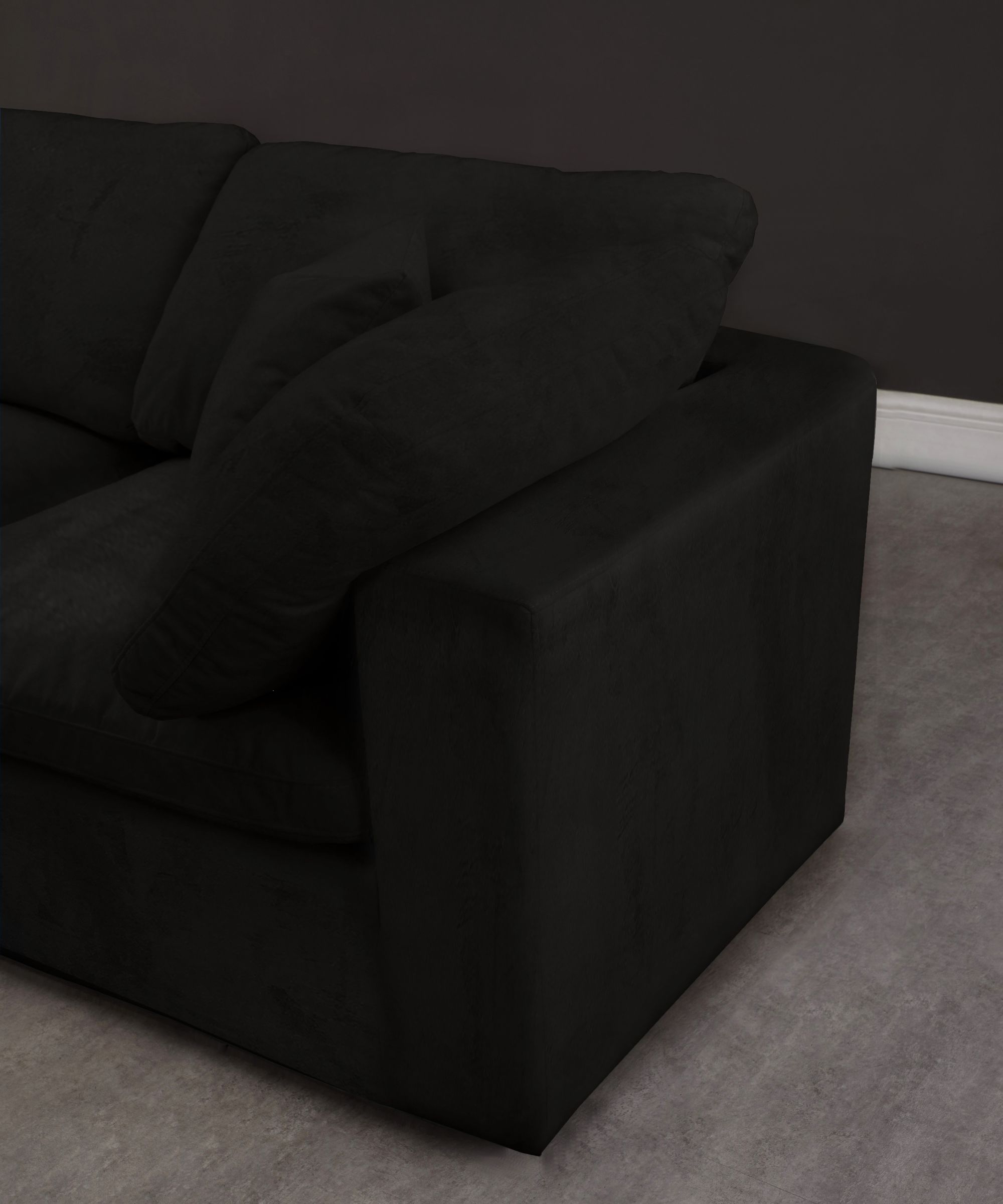 Cozy 119" 4-Piece Velvet Comfort Modular Sectional