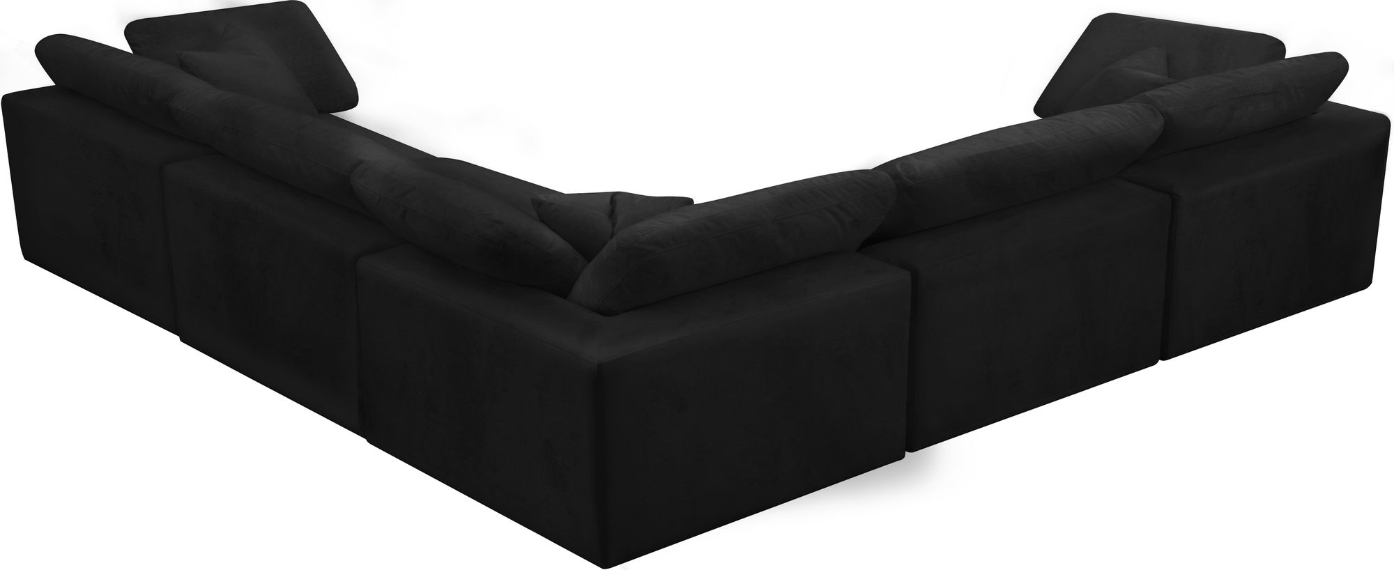 Cozy 119" 5-Piece Velvet Comfort Modular Sectional
