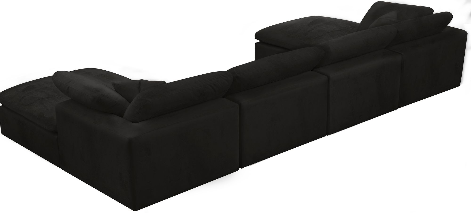 Cozy 158" 6-Piece Velvet Comfort Modular U-Shape Sectional