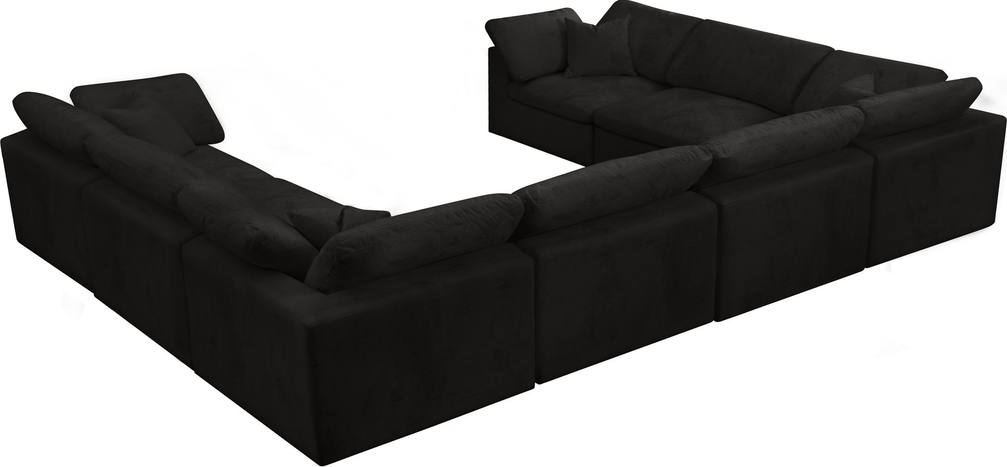 Cozy 158" 8-Piece Velvet Comfort Modular Sectional