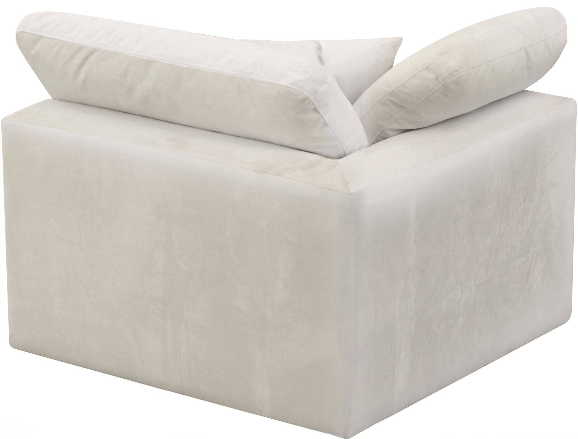 Cozy Velvet Modular Fiber Filled Comfort Overstuffed Corner Chair