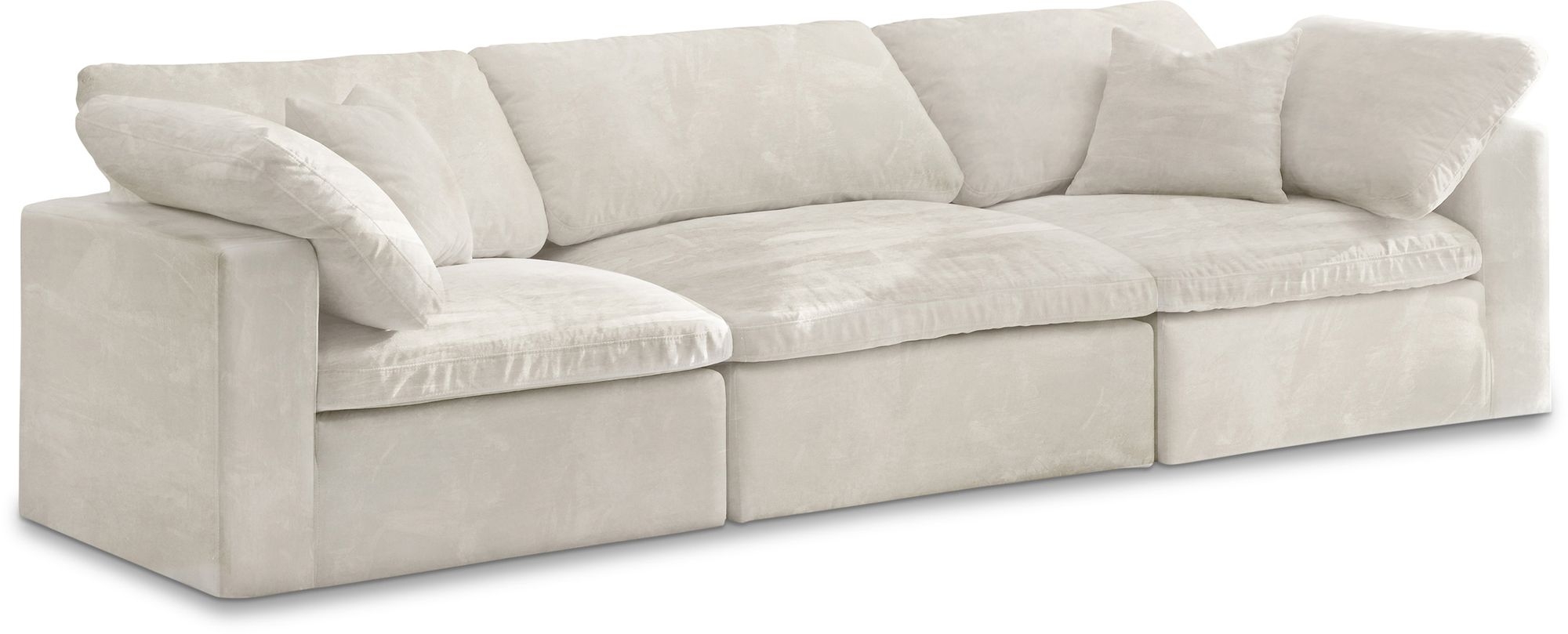 Cozy 119" Velvet Comfort Modular Sofa