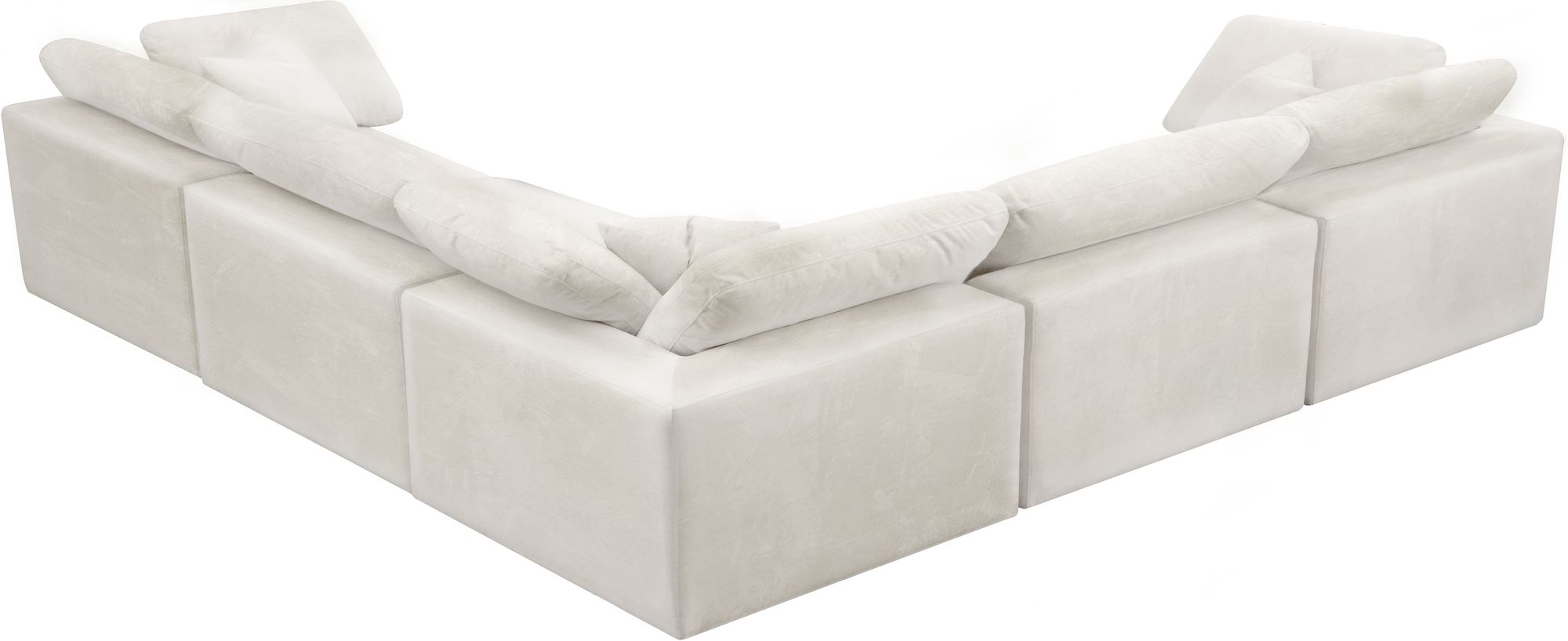 Cozy 119" 5-Piece Velvet Comfort Modular Sectional