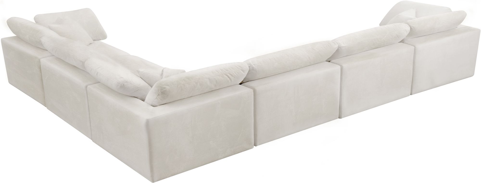 Cozy 158" 6-Piece Velvet Comfort Modular Sectional