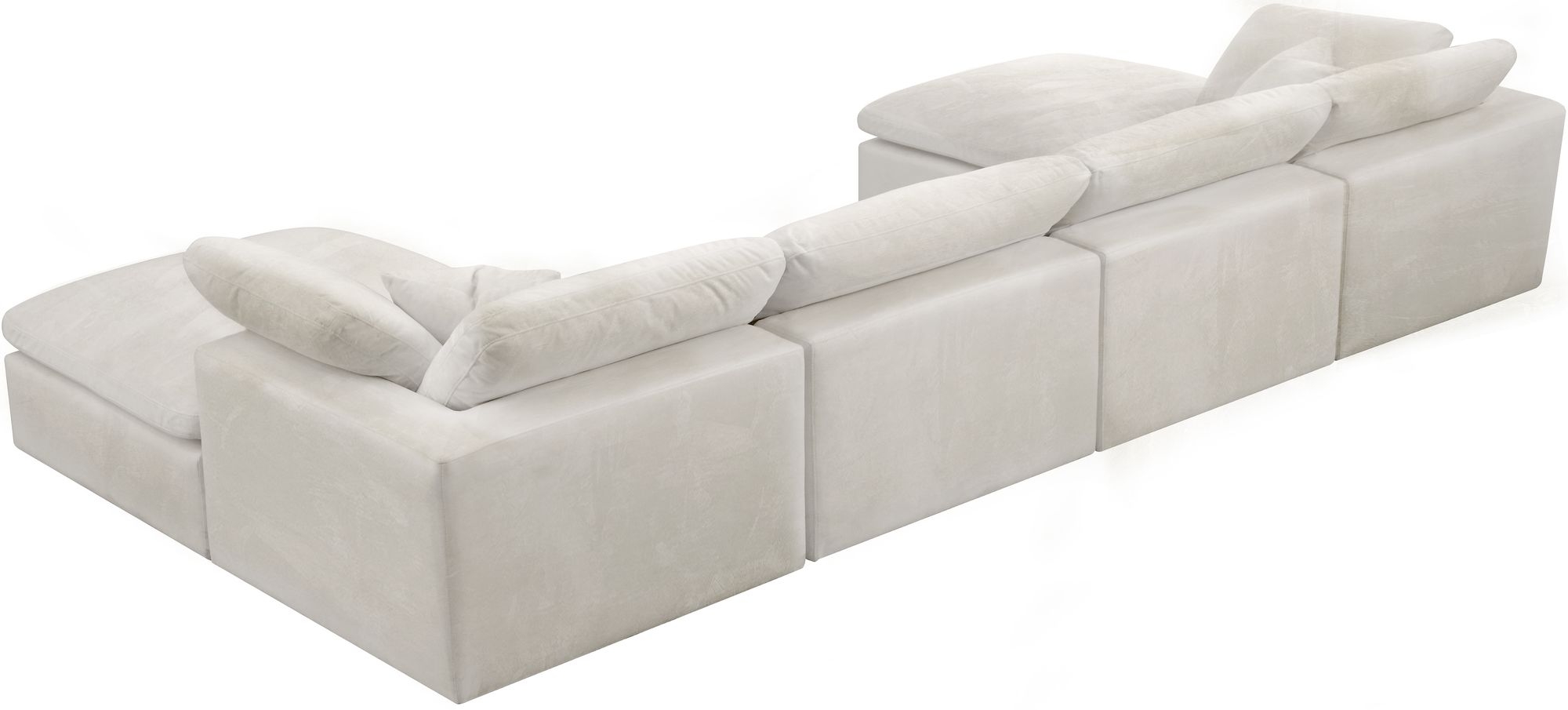 Cozy 158" 6-Piece Velvet Comfort Modular U-Shape Sectional