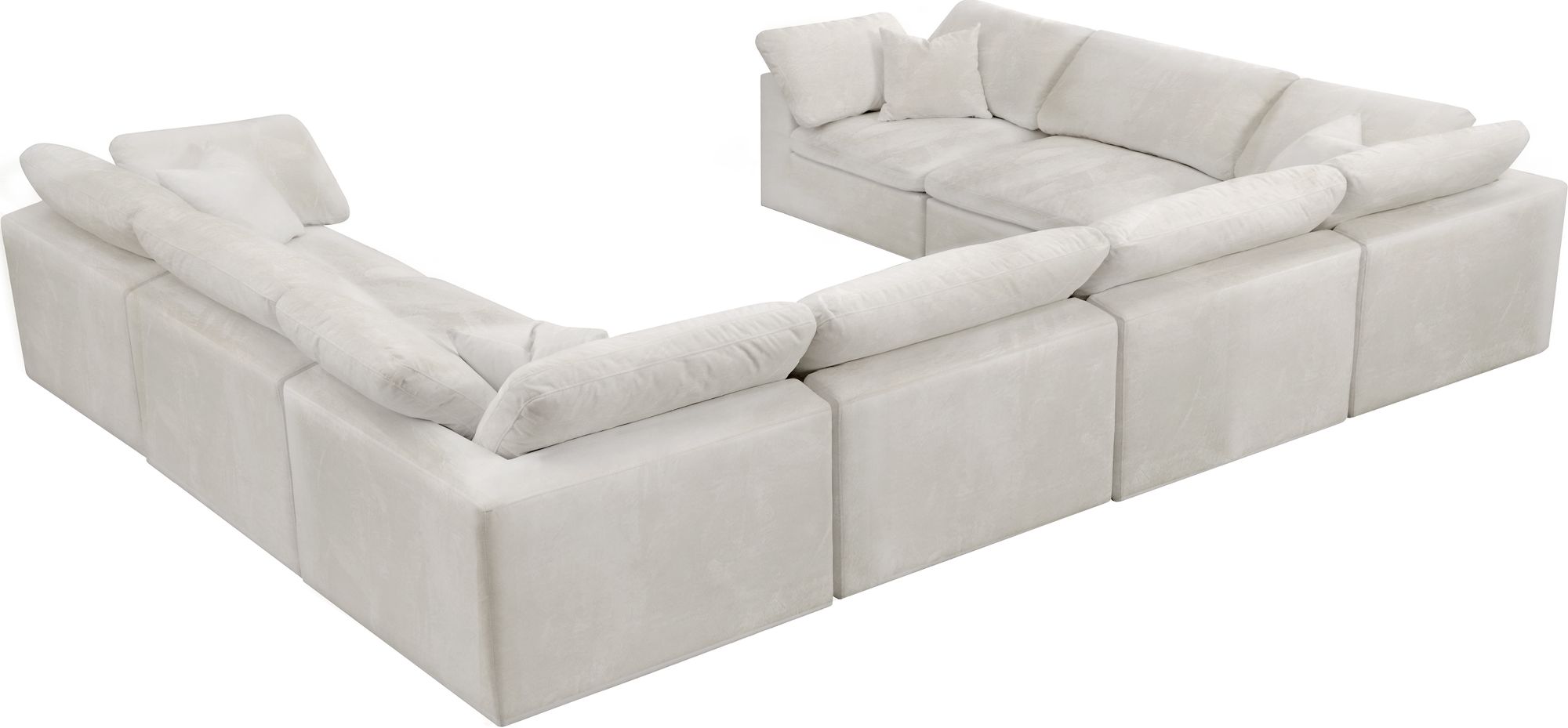 Cozy 158" 8-Piece Velvet Comfort Modular Sectional