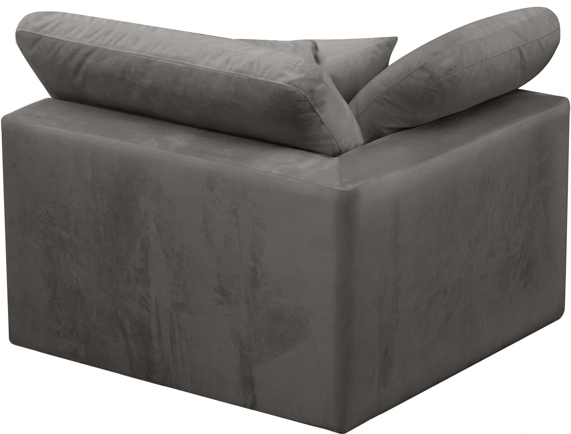Cozy Velvet Modular Fiber Filled Comfort Overstuffed Corner Chair