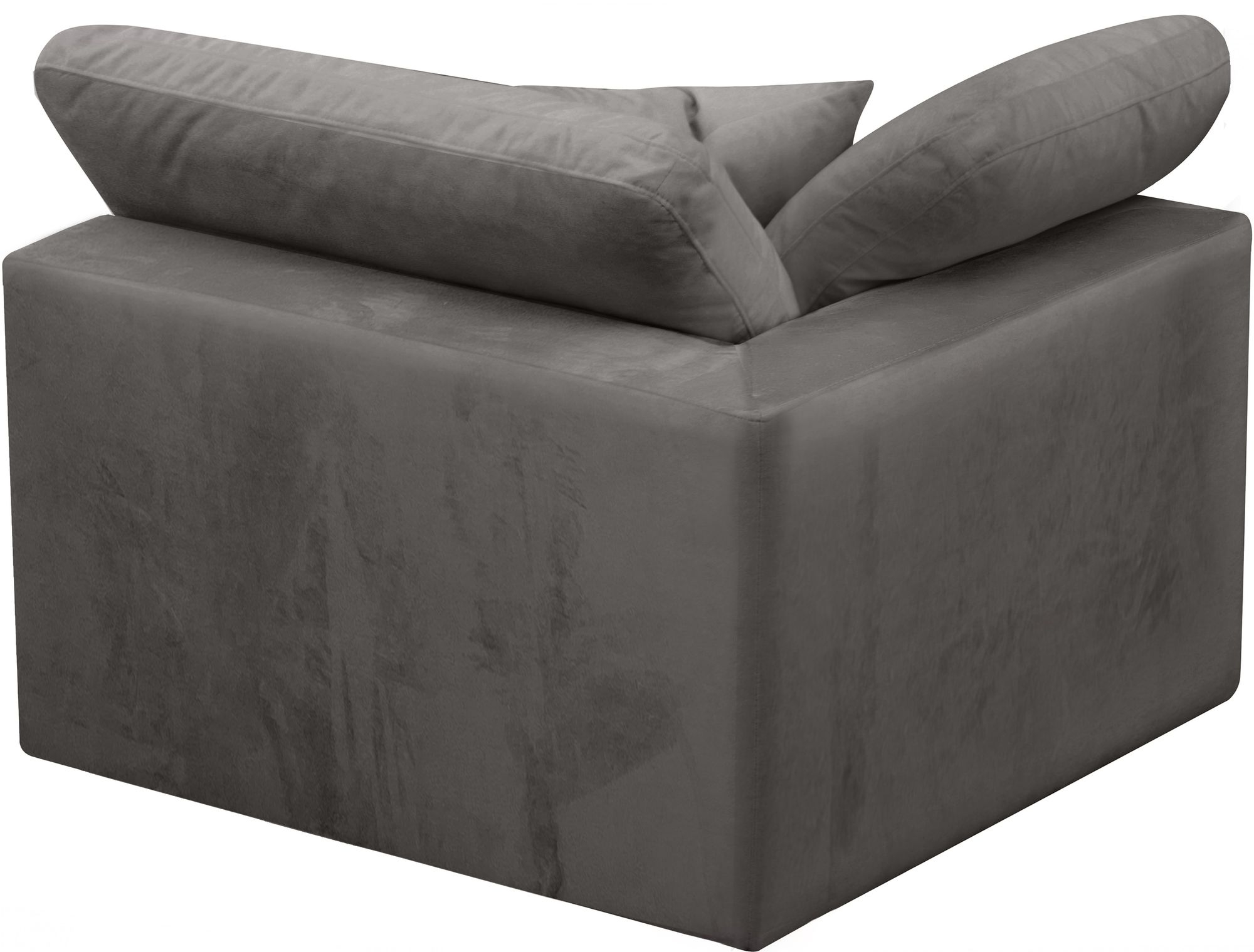 Cozy Velvet Modular Fiber Filled Comfort Overstuffed Corner Chair