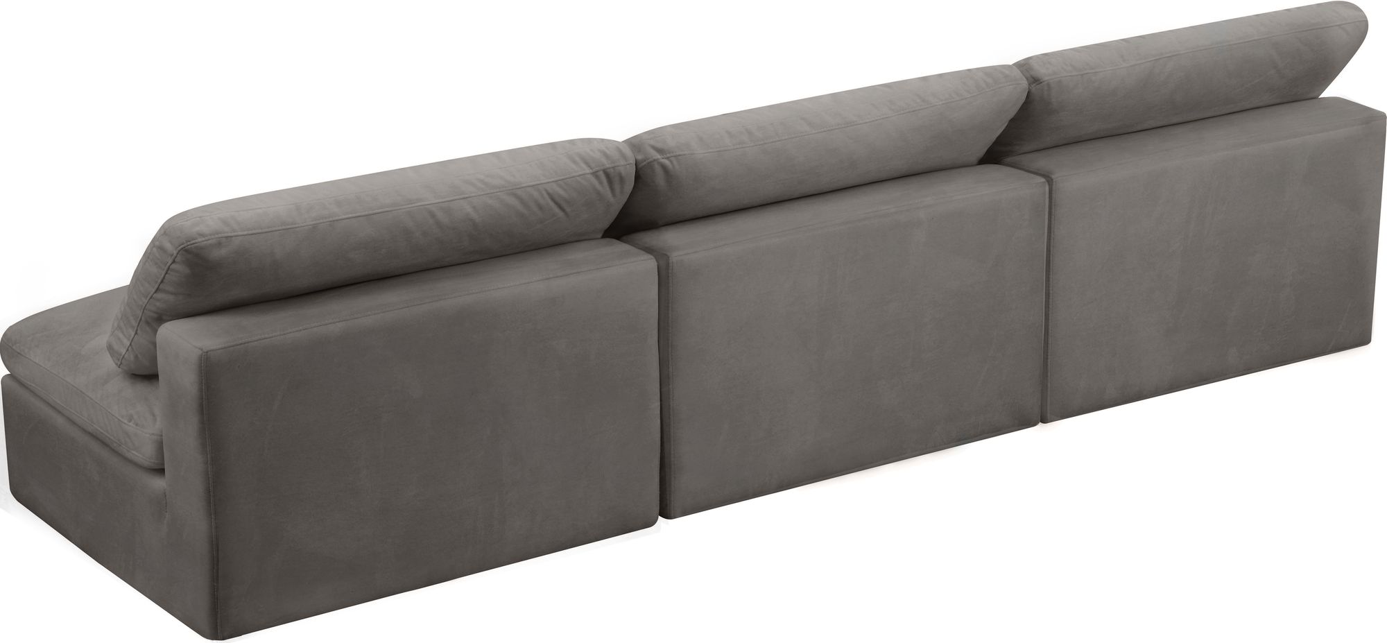 Cozy 117" Armless Velvet Comfort Modular Sofa