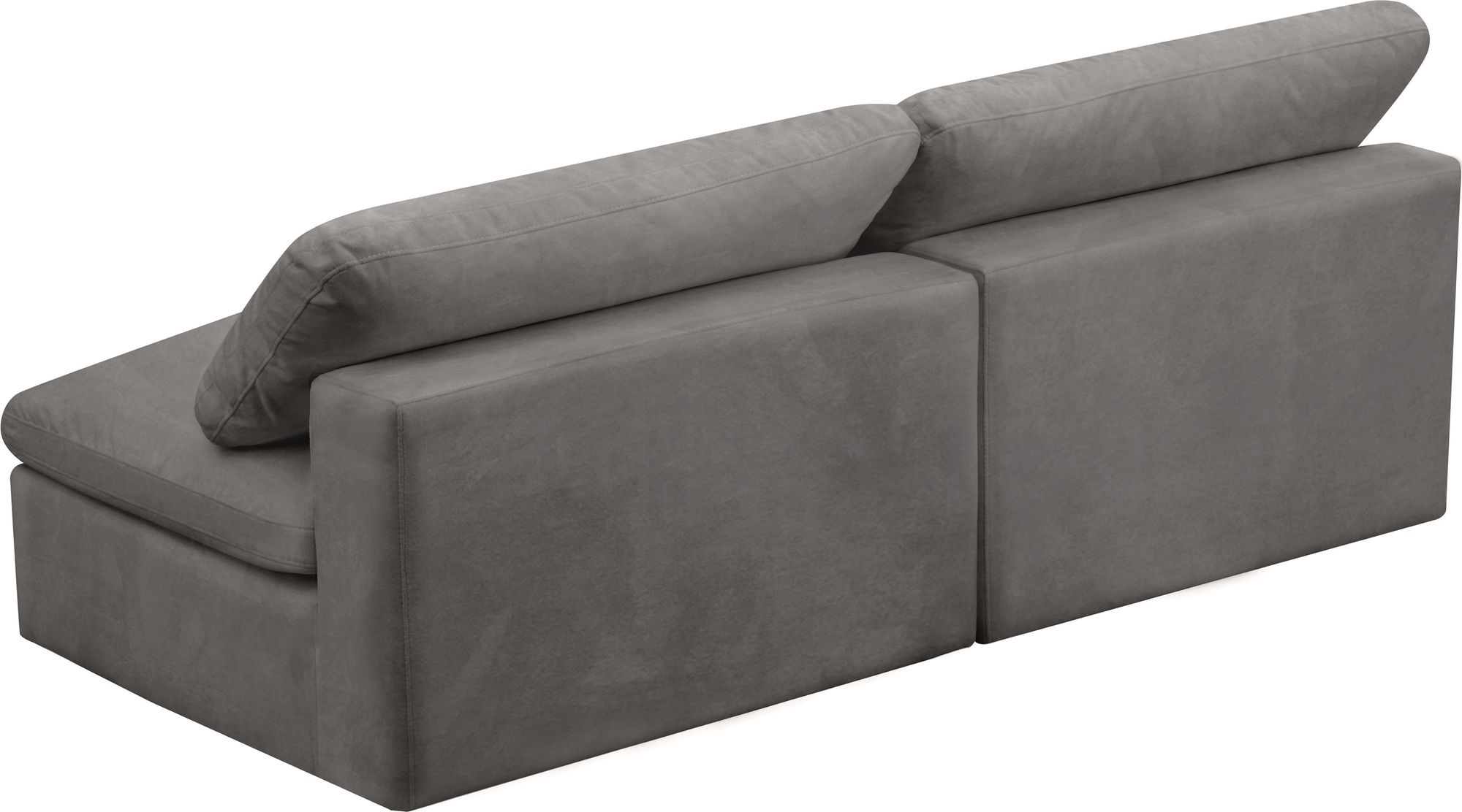 Cozy 78" Armless Velvet Comfort Modular Sofa