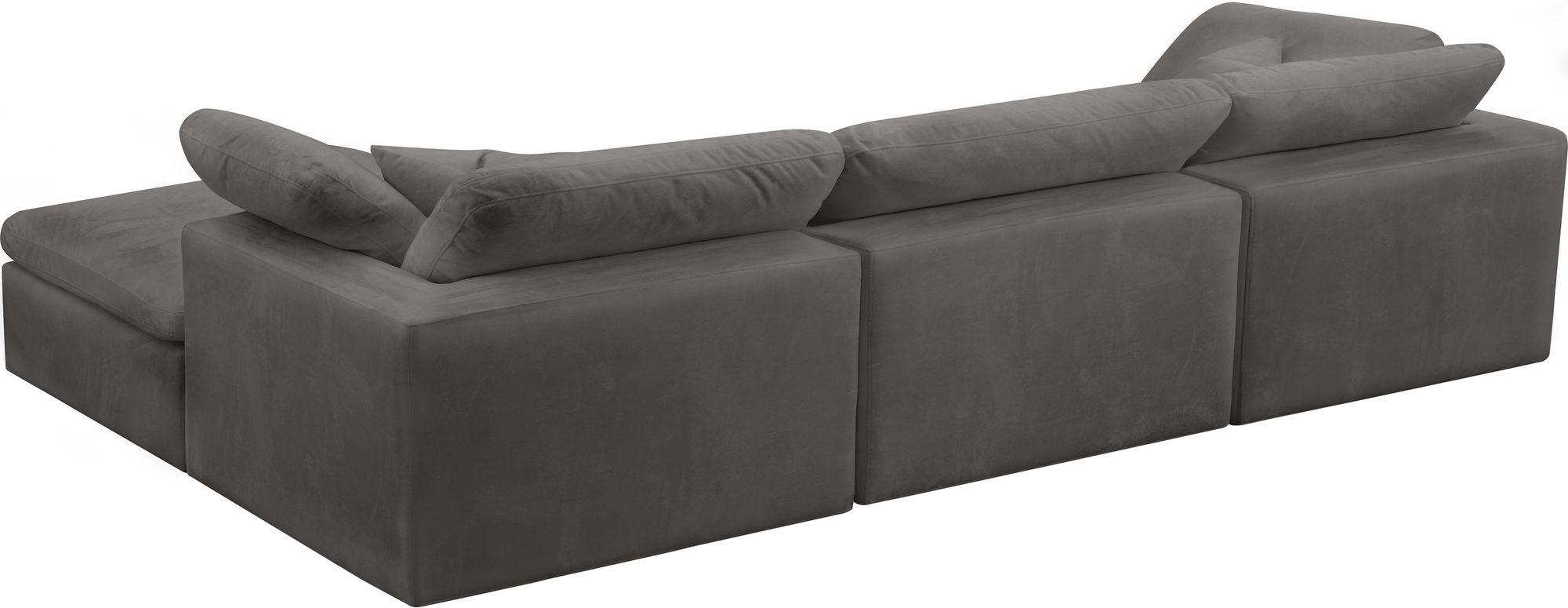 Cozy 119" 4-Piece Velvet Comfort Modular Sectional