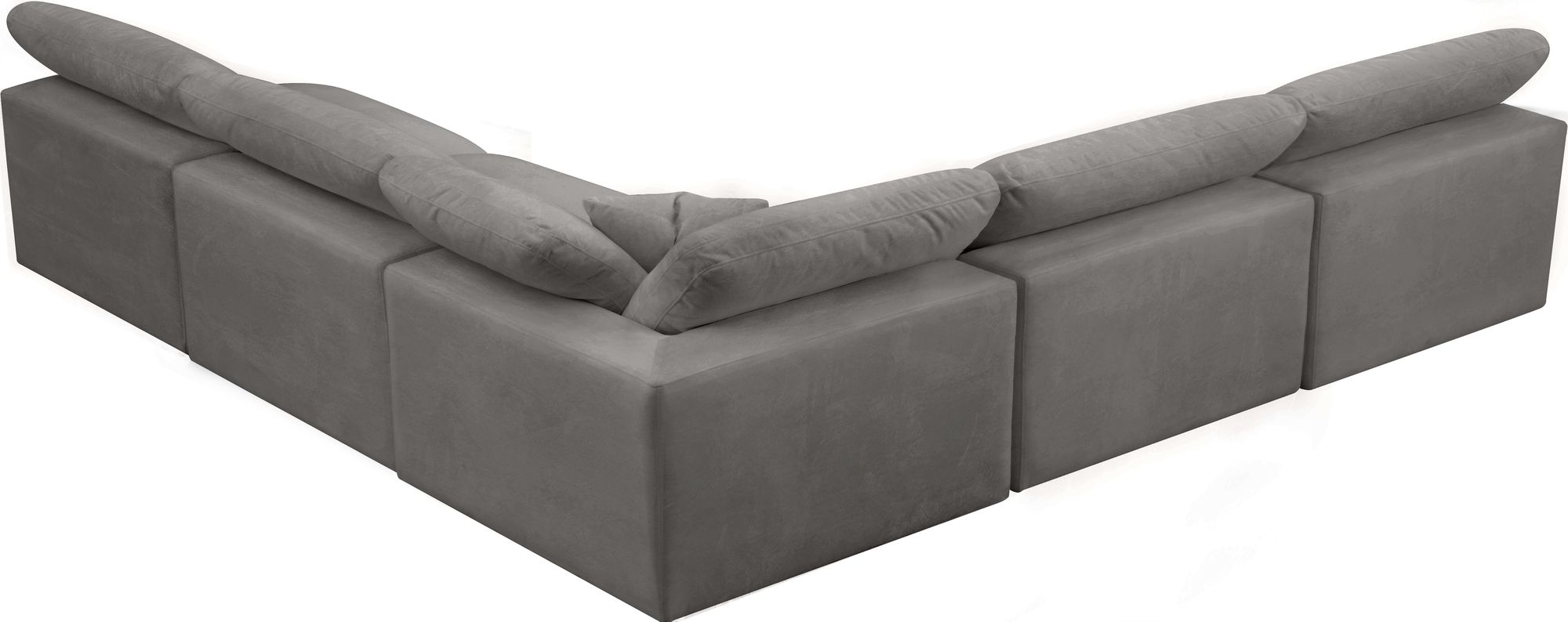 Cozy 118" 5-Piece Velvet Comfort Modular Armless Sectional