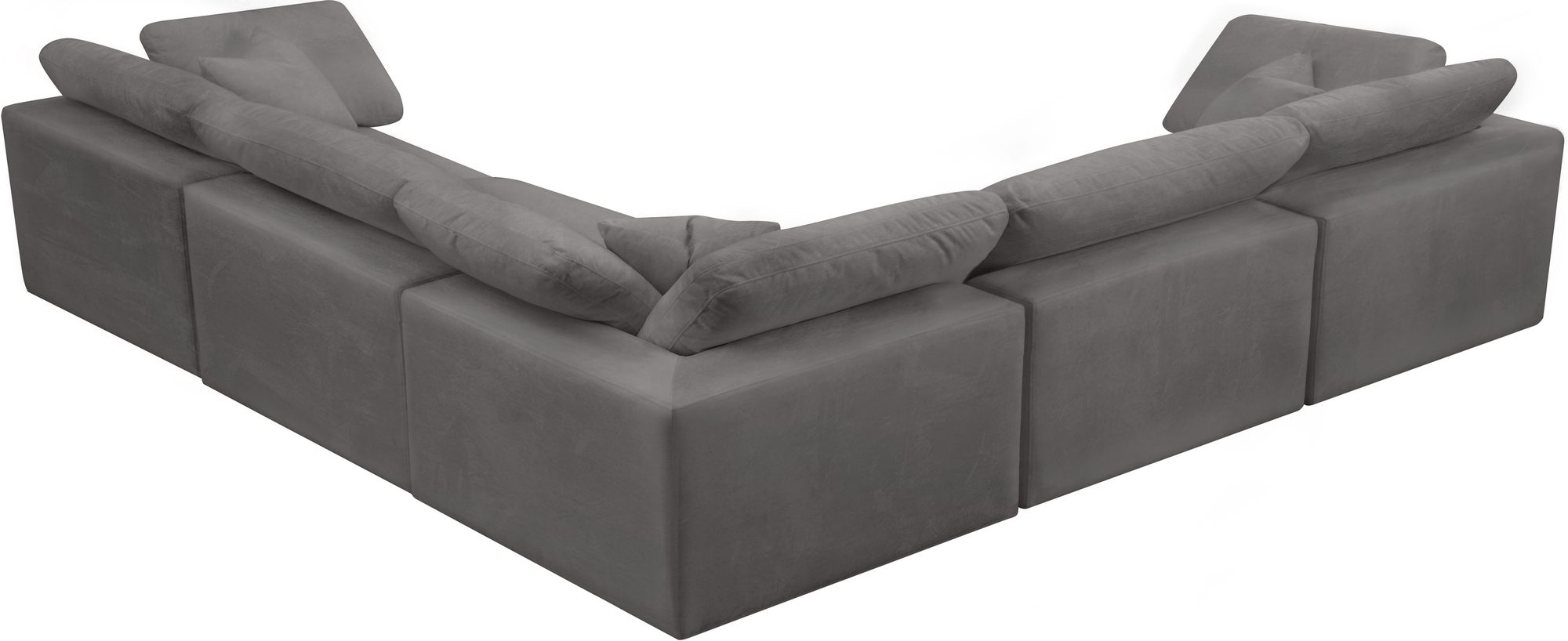 Cozy 119" 5-Piece Velvet Comfort Modular Sectional