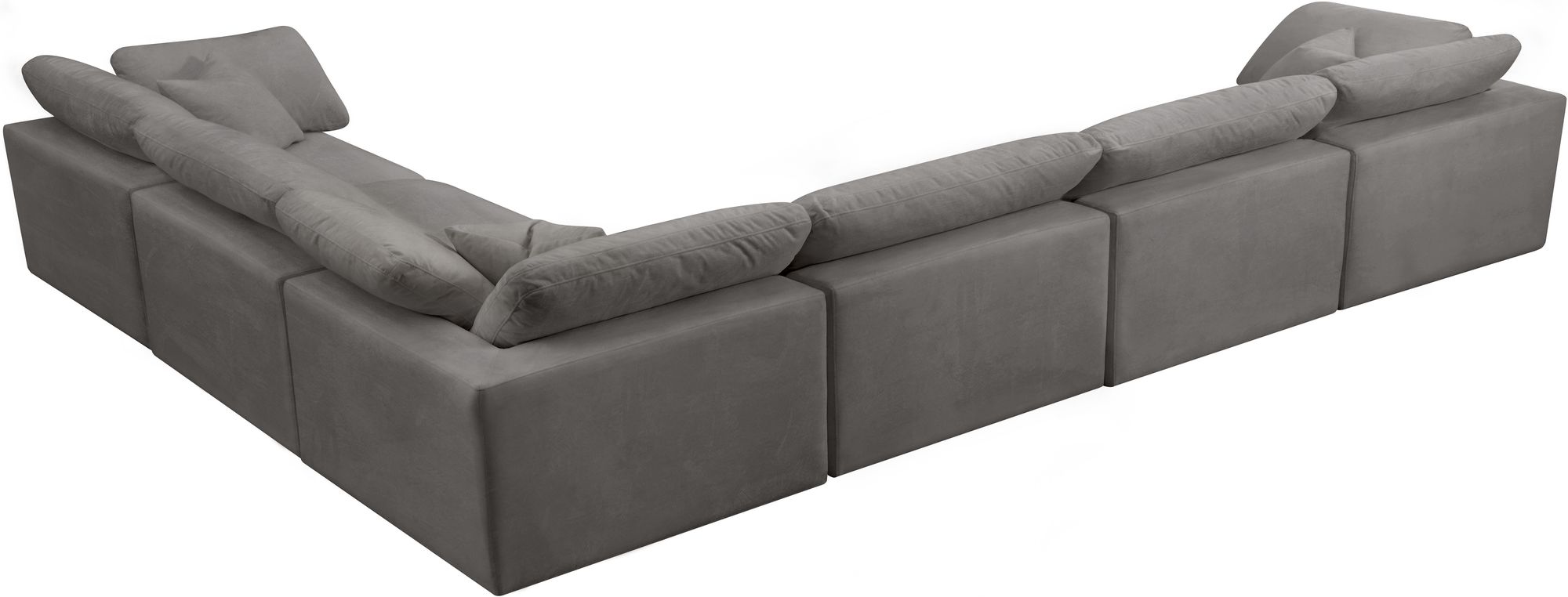 Cozy 158" 6-Piece Velvet Comfort Modular Sectional