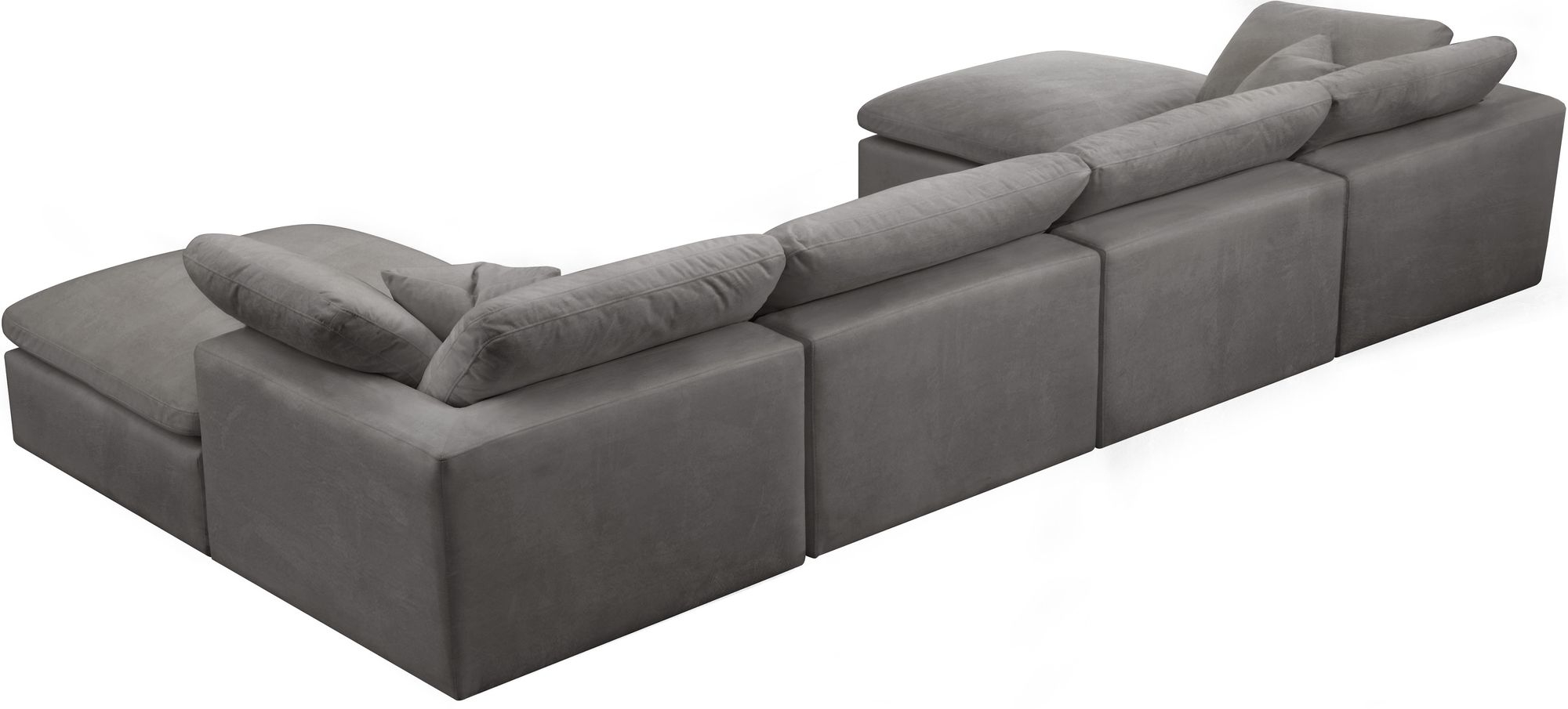 Cozy 158" 6-Piece Velvet Comfort Modular U-Shape Sectional