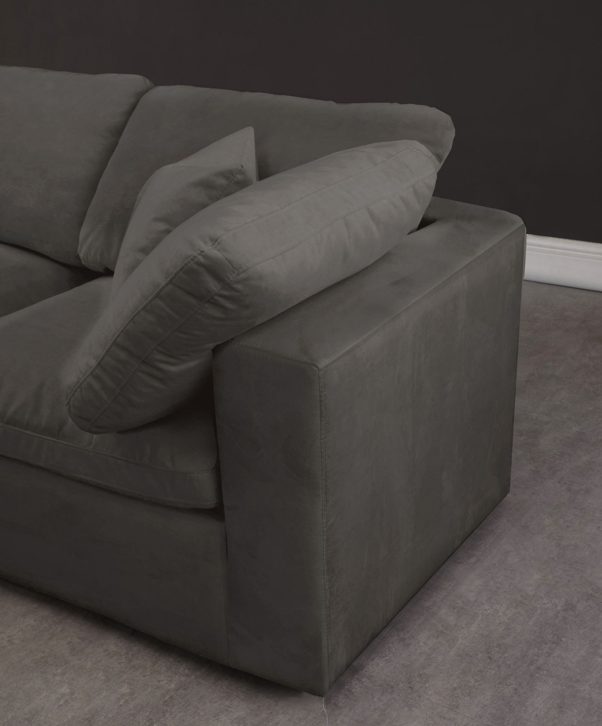 Cozy 119" 6-Piece Velvet Comfort Modular Sectional