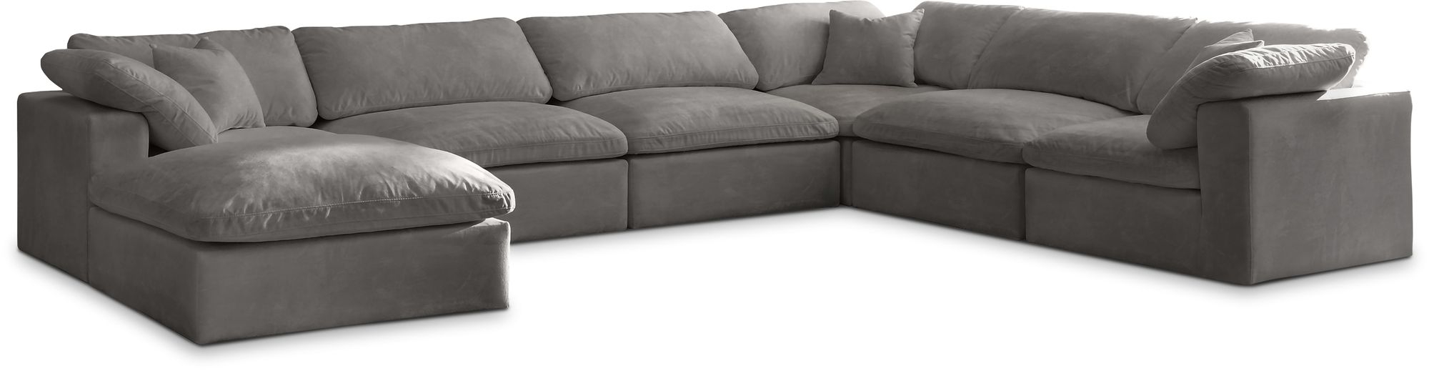 Cozy 158" 7-Piece Velvet Comfort Modular Sectional