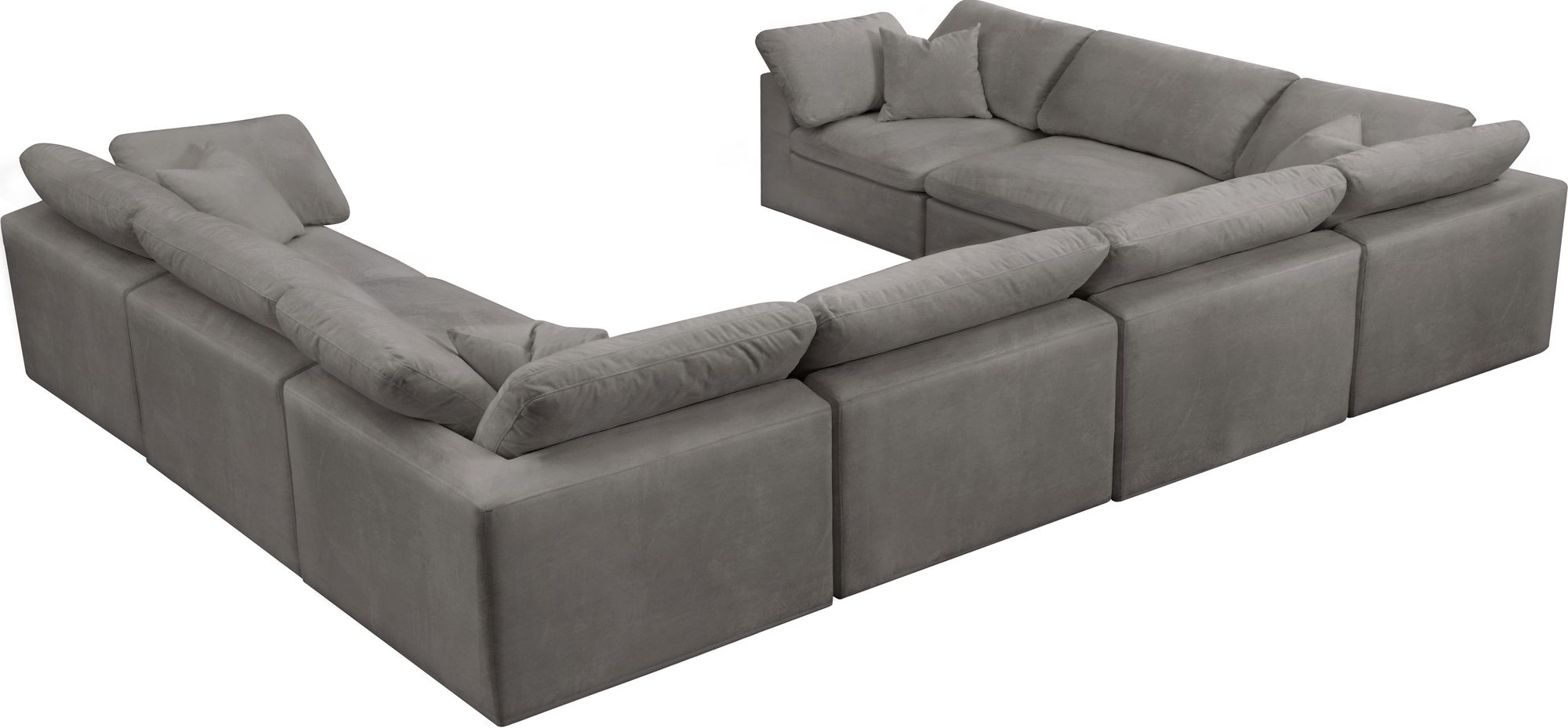 Cozy 158" 8-Piece Velvet Comfort Modular Sectional