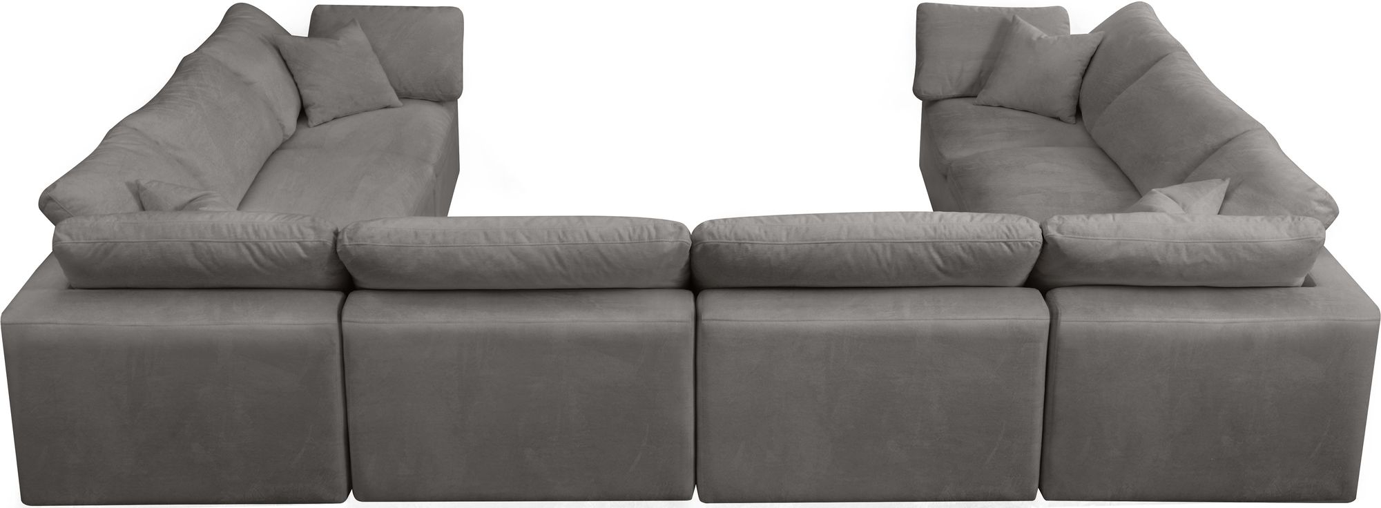 Cozy 158" 8-Piece Velvet Comfort Modular Sectional