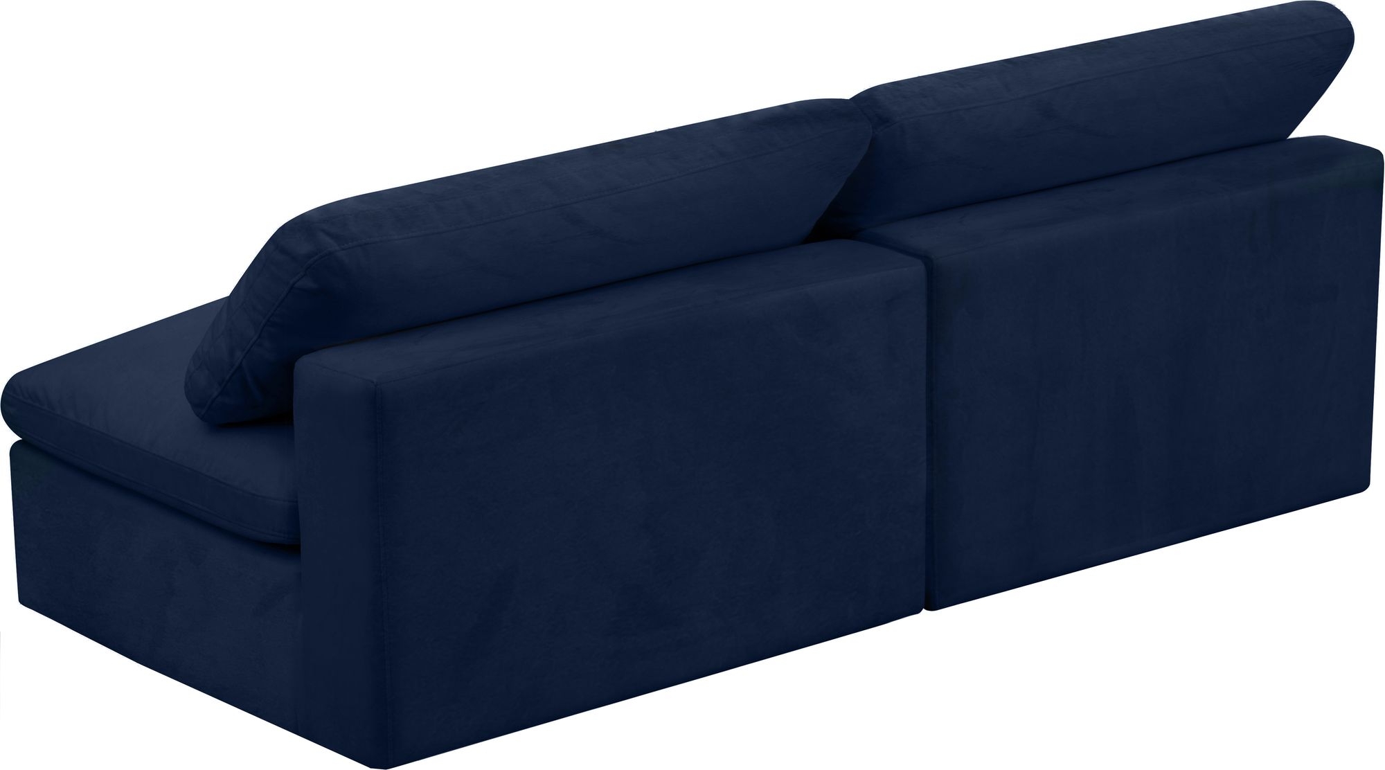 Cozy 78" Armless Velvet Comfort Modular Sofa