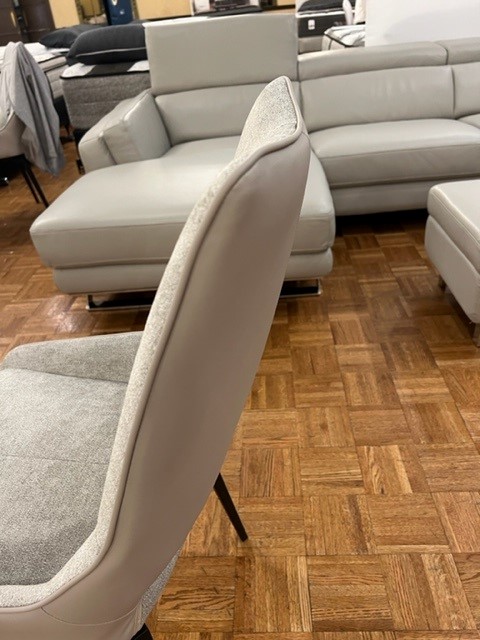 1239 Fabric Eco-Leather Swivel Dining Chair
