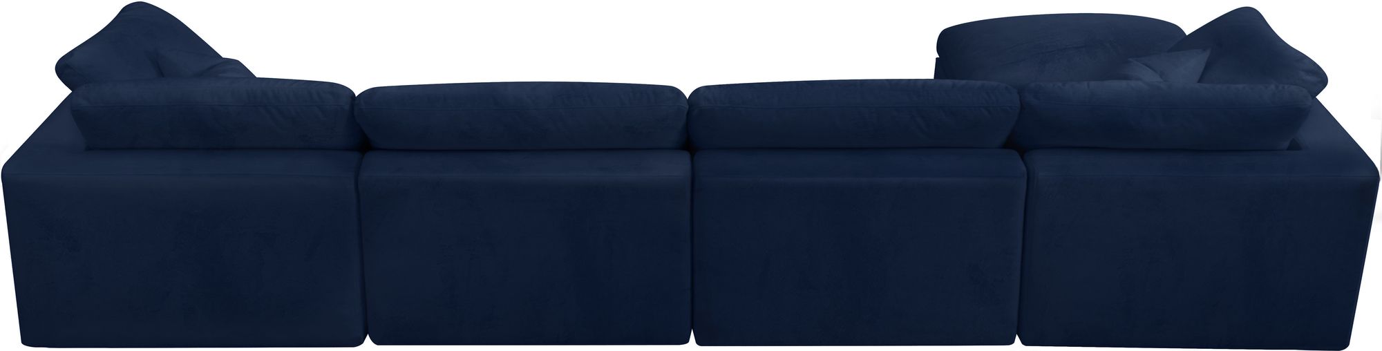 Cozy 158" 5-Piece Velvet Comfort Modular Sectional