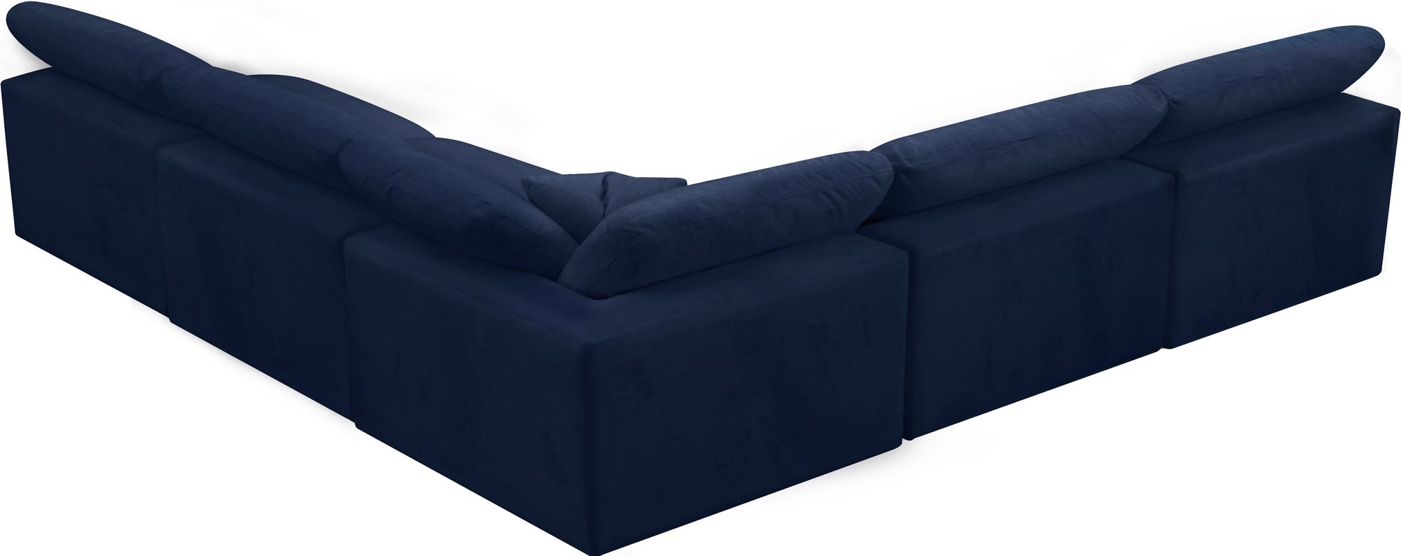 Cozy 118" 5-Piece Velvet Comfort Modular Armless Sectional