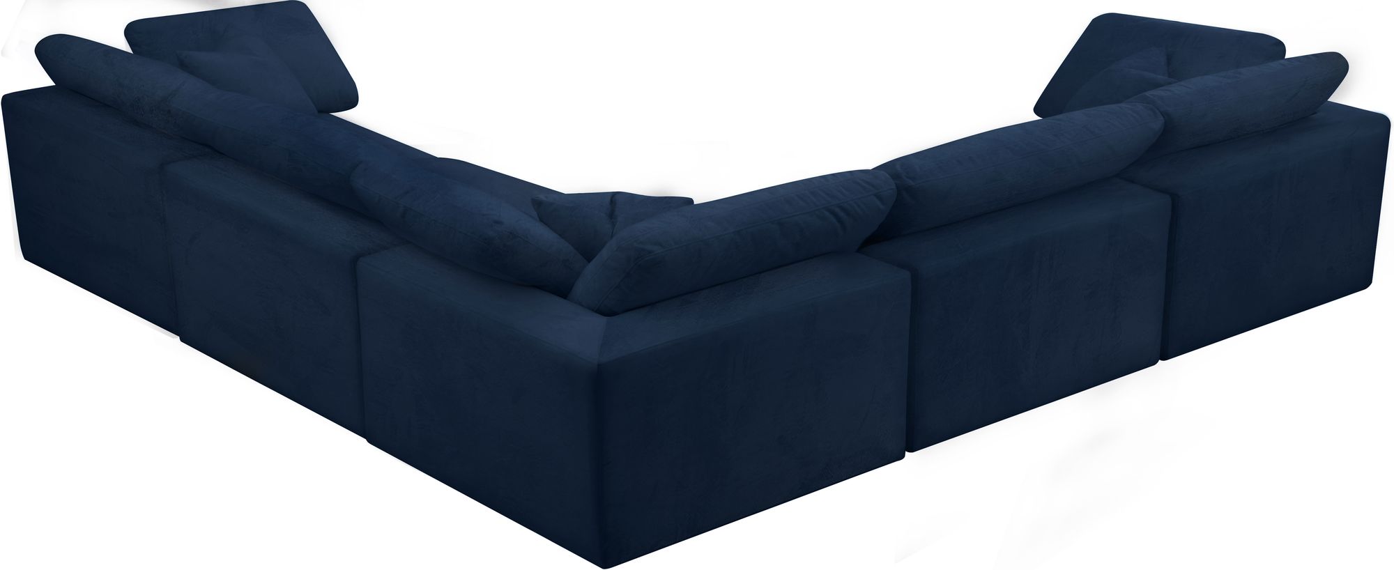Cozy 119" 5-Piece Velvet Comfort Modular Sectional