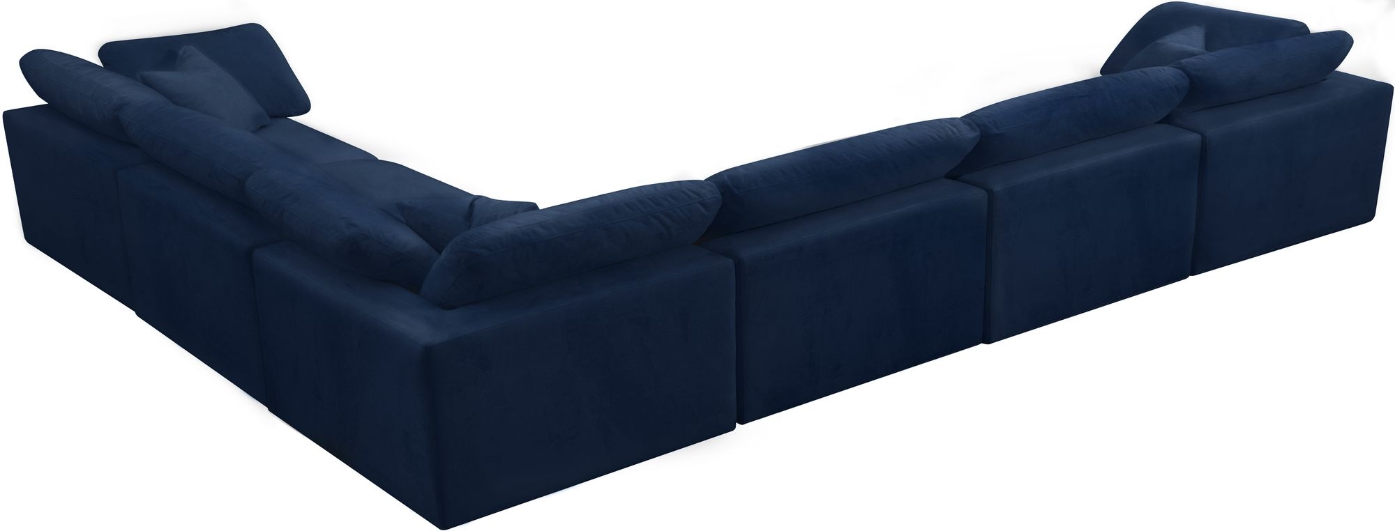 Cozy 158" 6-Piece Velvet Comfort Modular Sectional