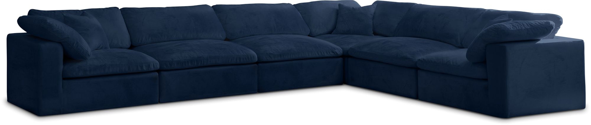 Cozy 158" 6-Piece Velvet Comfort Modular Sectional