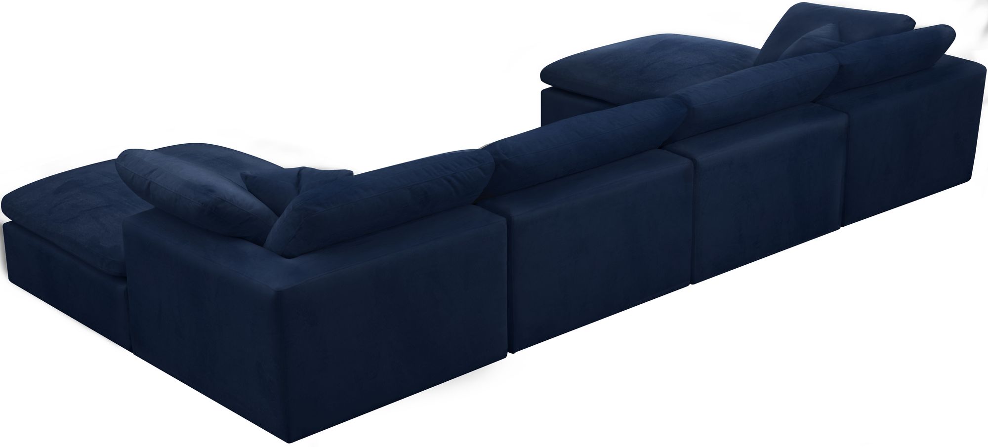 Cozy 158" 6-Piece Velvet Comfort Modular U-Shape Sectional