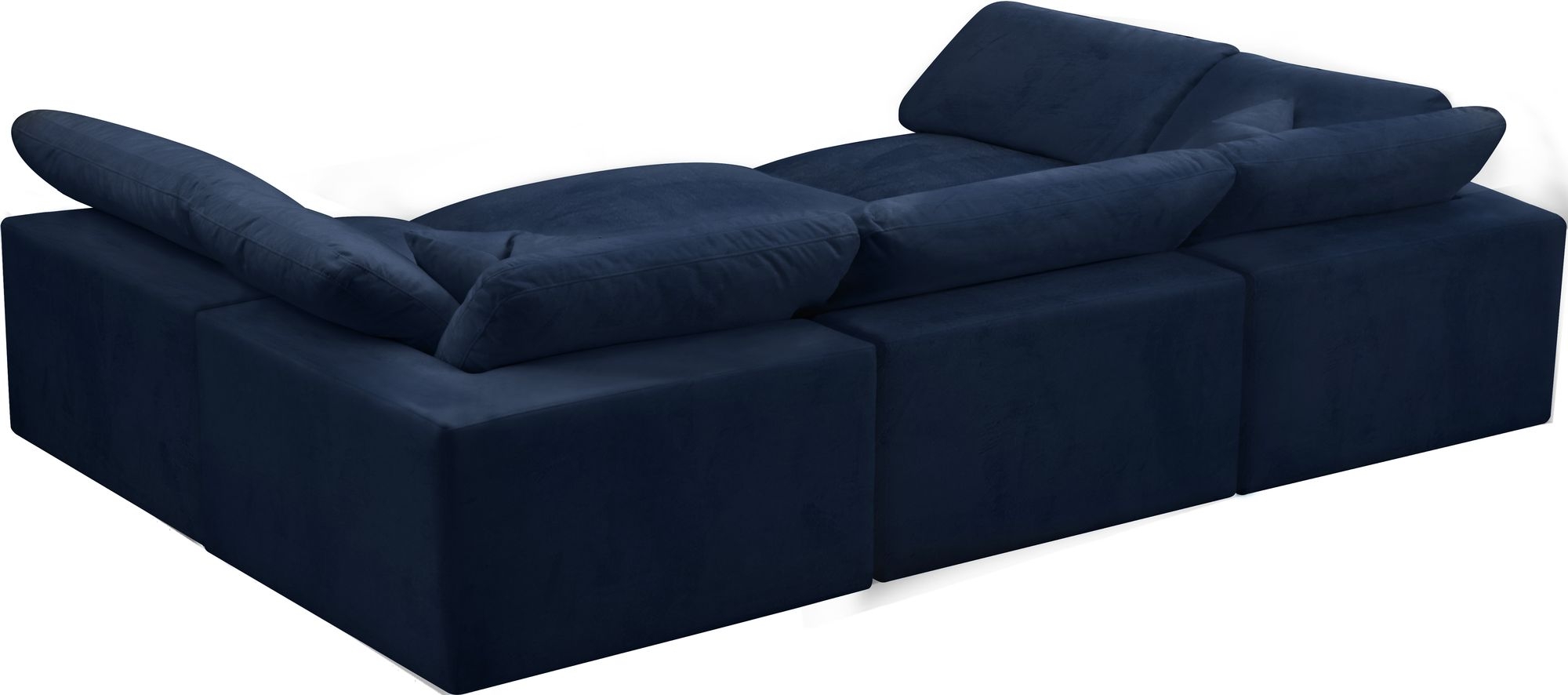 Cozy 119" 6-Piece Velvet Comfort Modular Sectional