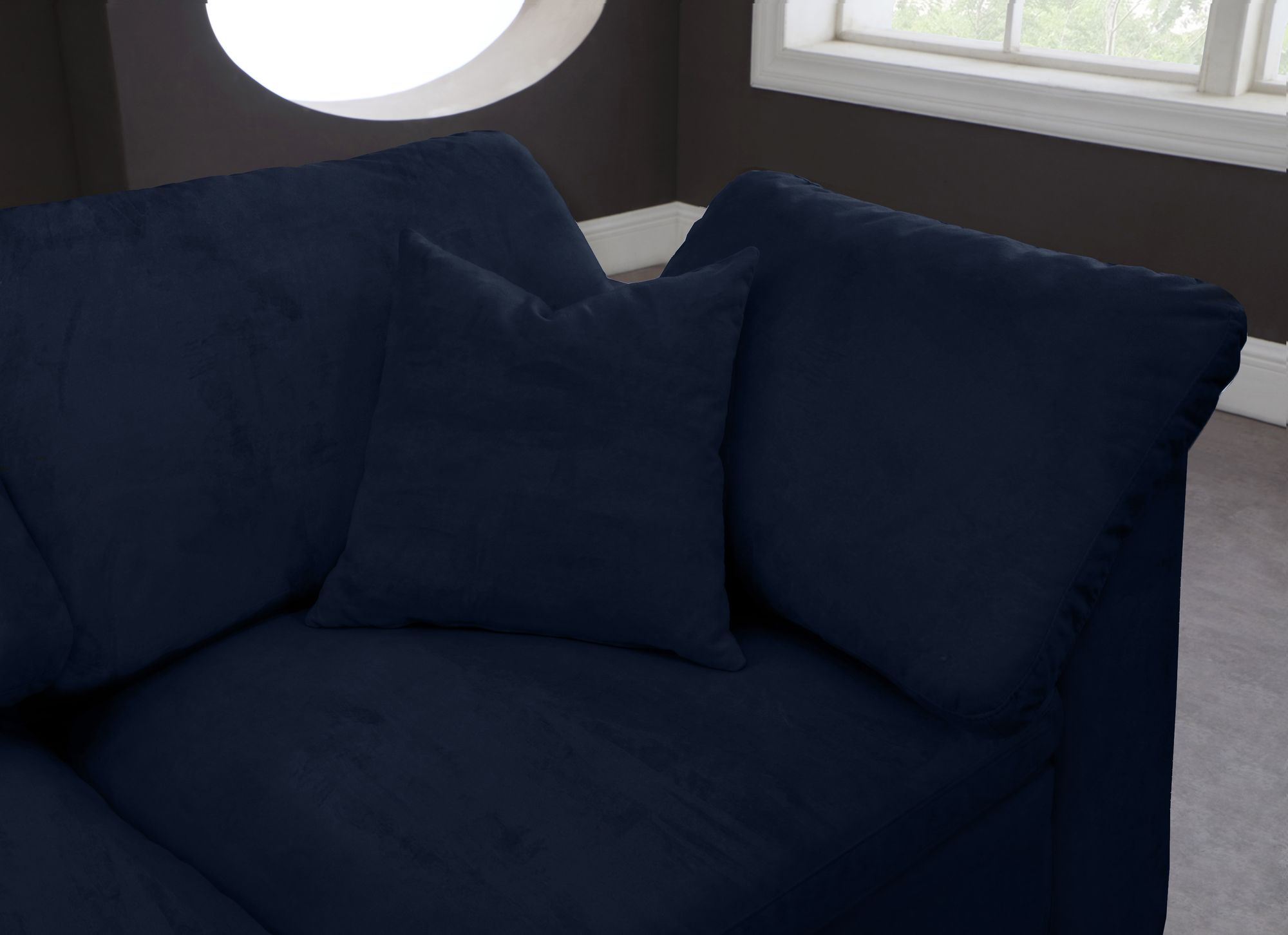 Cozy 119" 6-Piece Velvet Comfort Modular Sectional