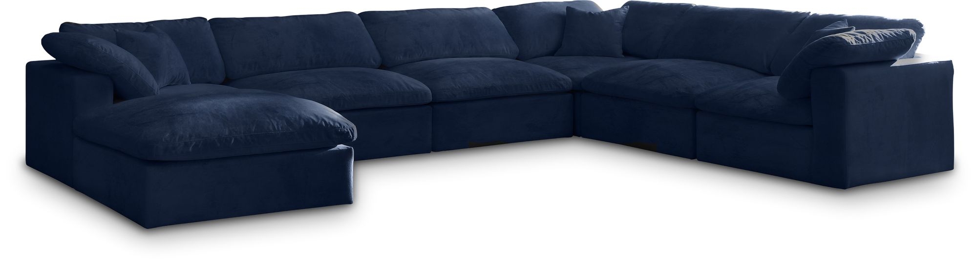 Cozy 158" 7-Piece Velvet Comfort Modular Sectional