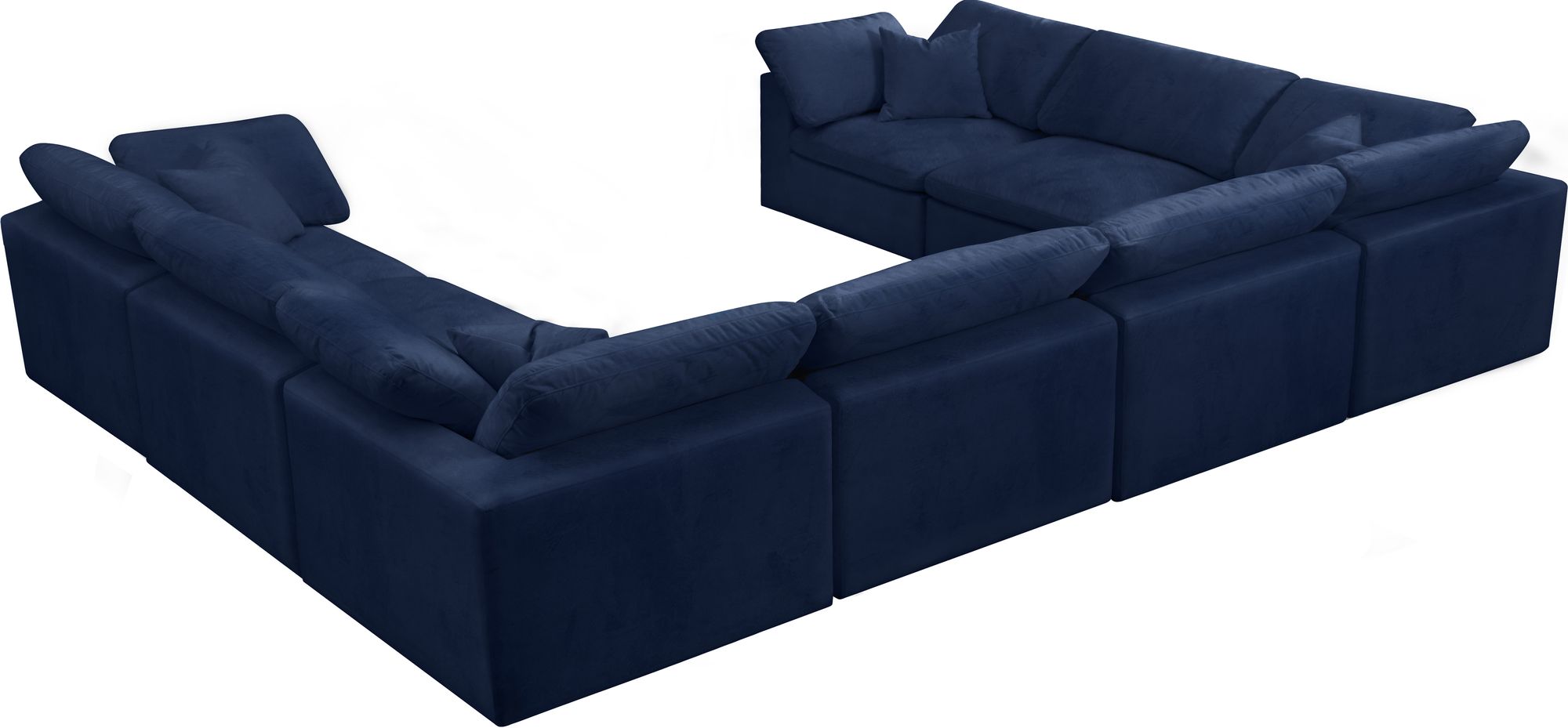 Cozy 158" 8-Piece Velvet Comfort Modular Sectional