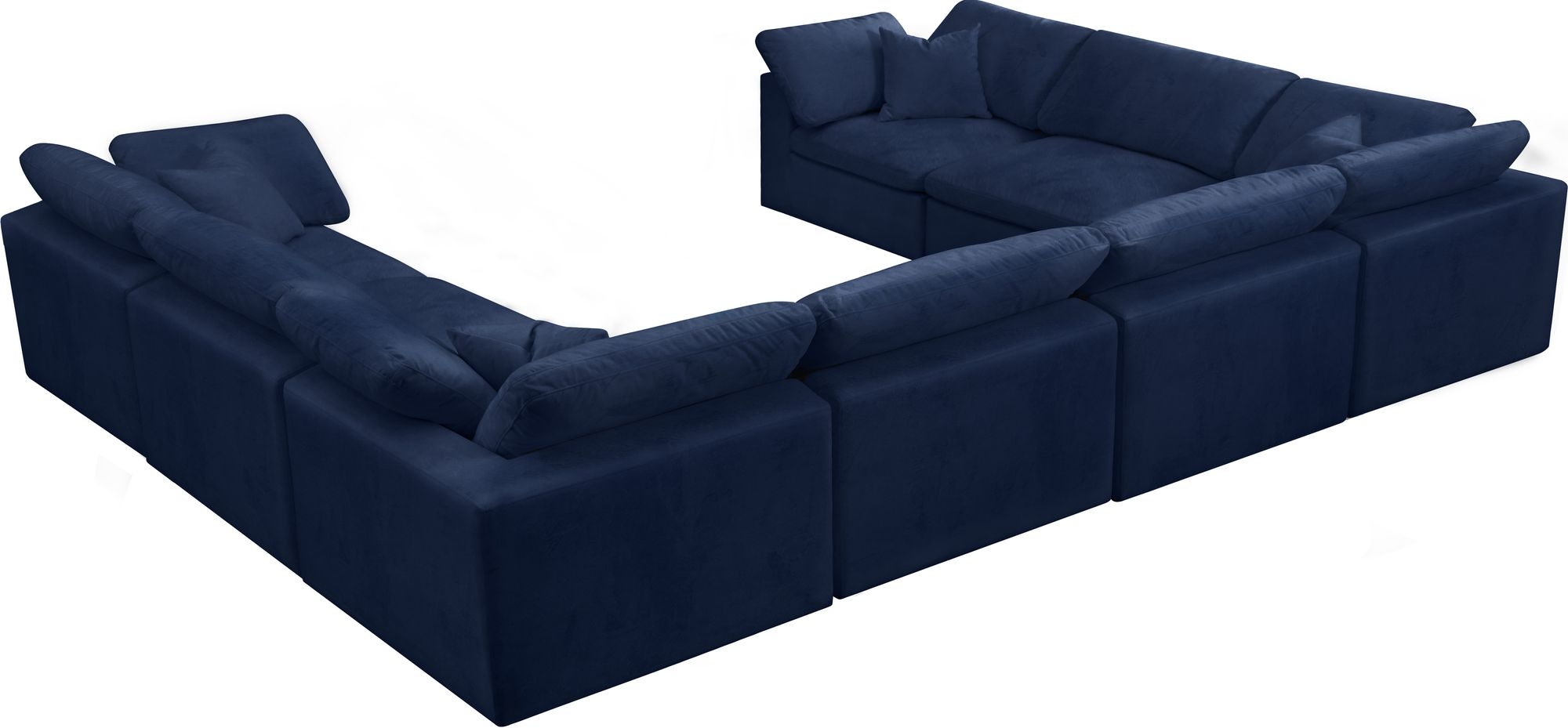 Cozy 158" 8-Piece Velvet Comfort Modular Sectional