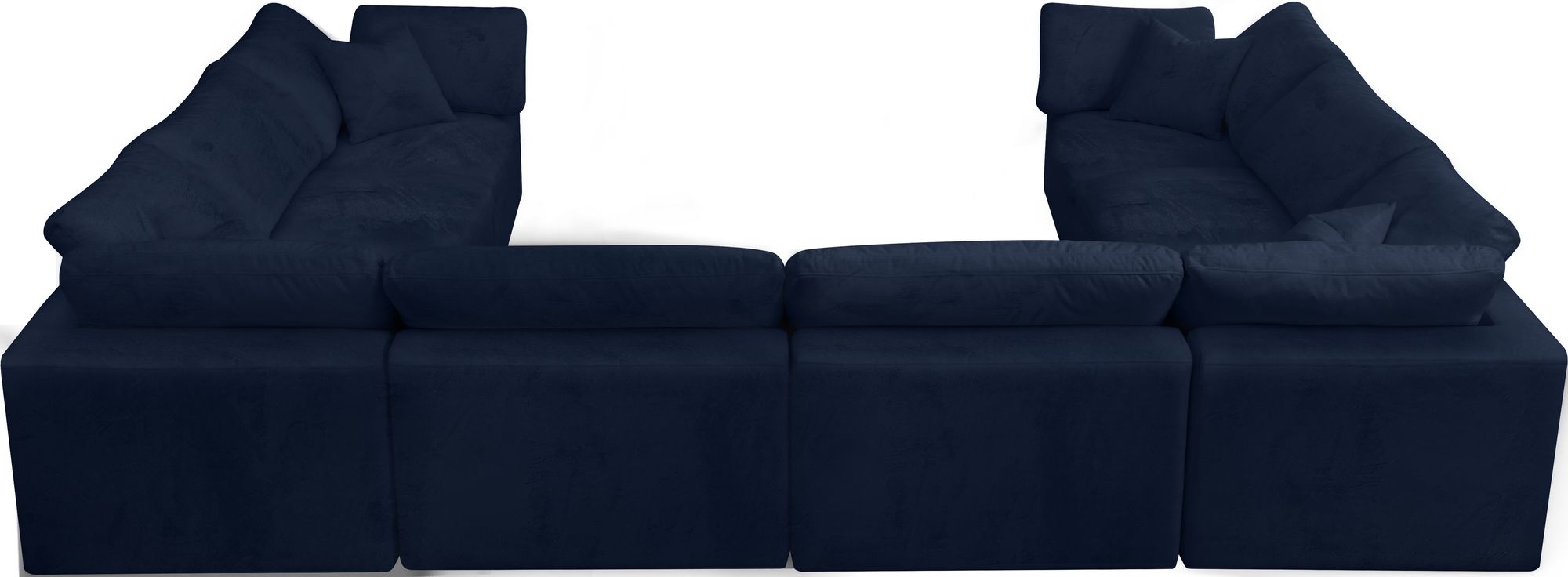 Cozy 158" 8-Piece Velvet Comfort Modular Sectional