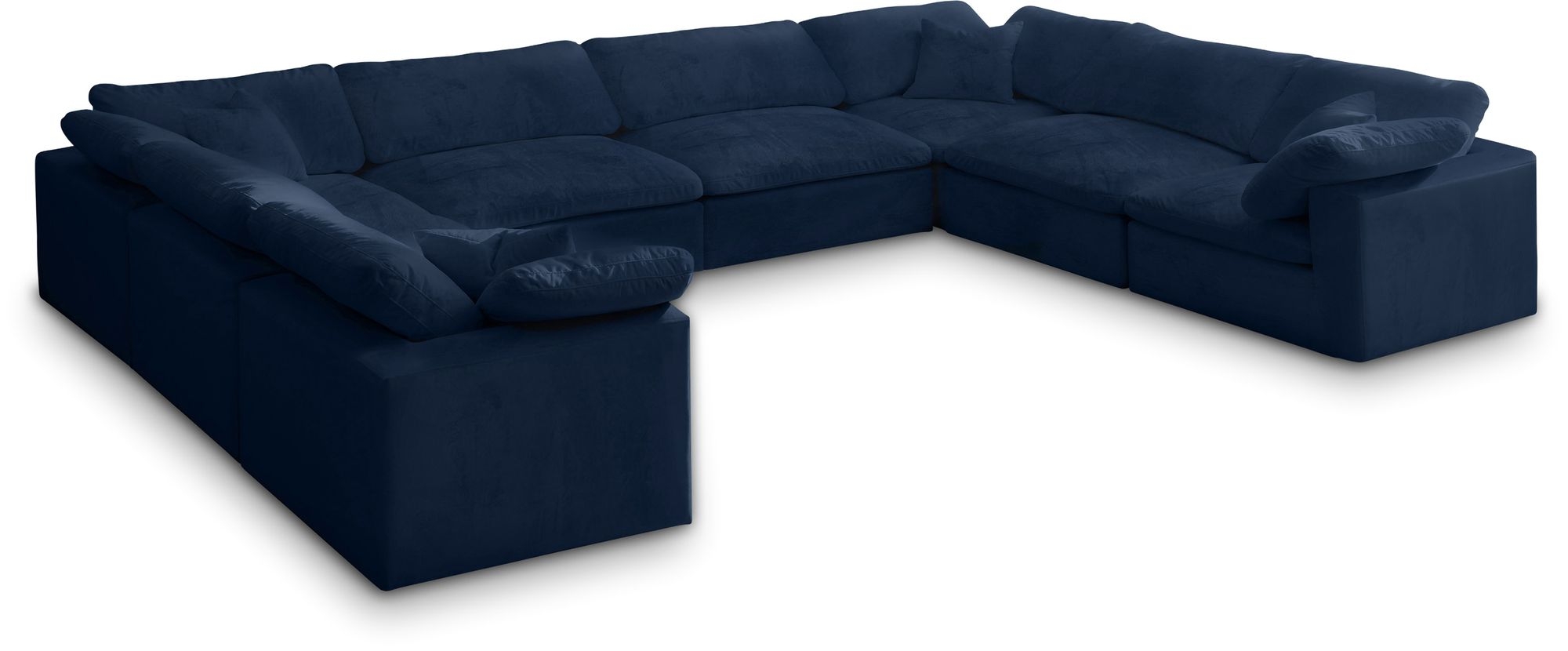 Cozy 158" 8-Piece Velvet Comfort Modular Sectional