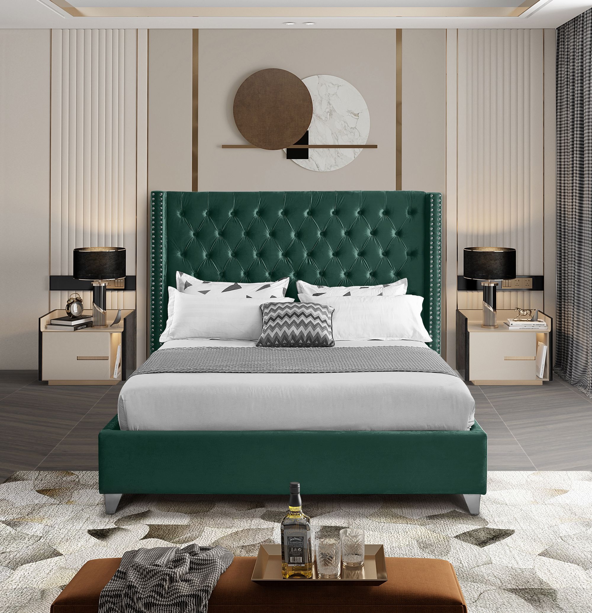 Aiden Velvet Bed