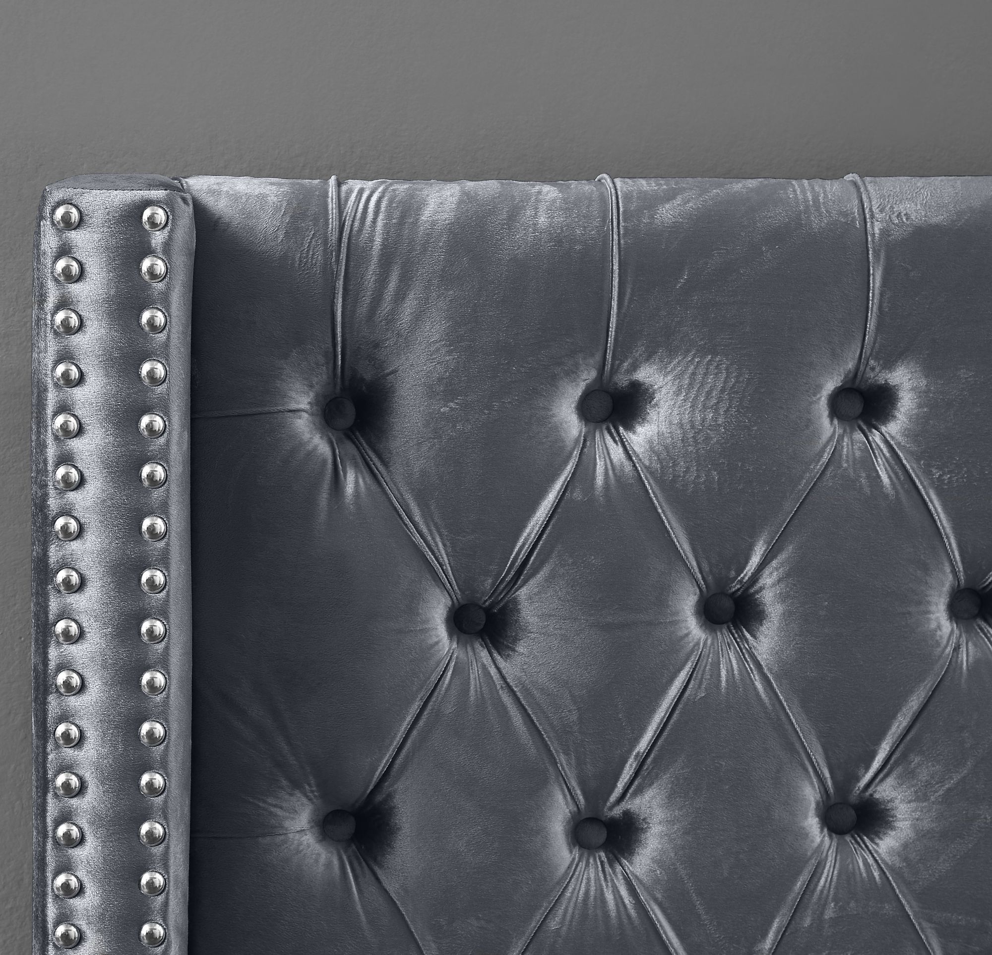 Aiden Velvet King Size Bed