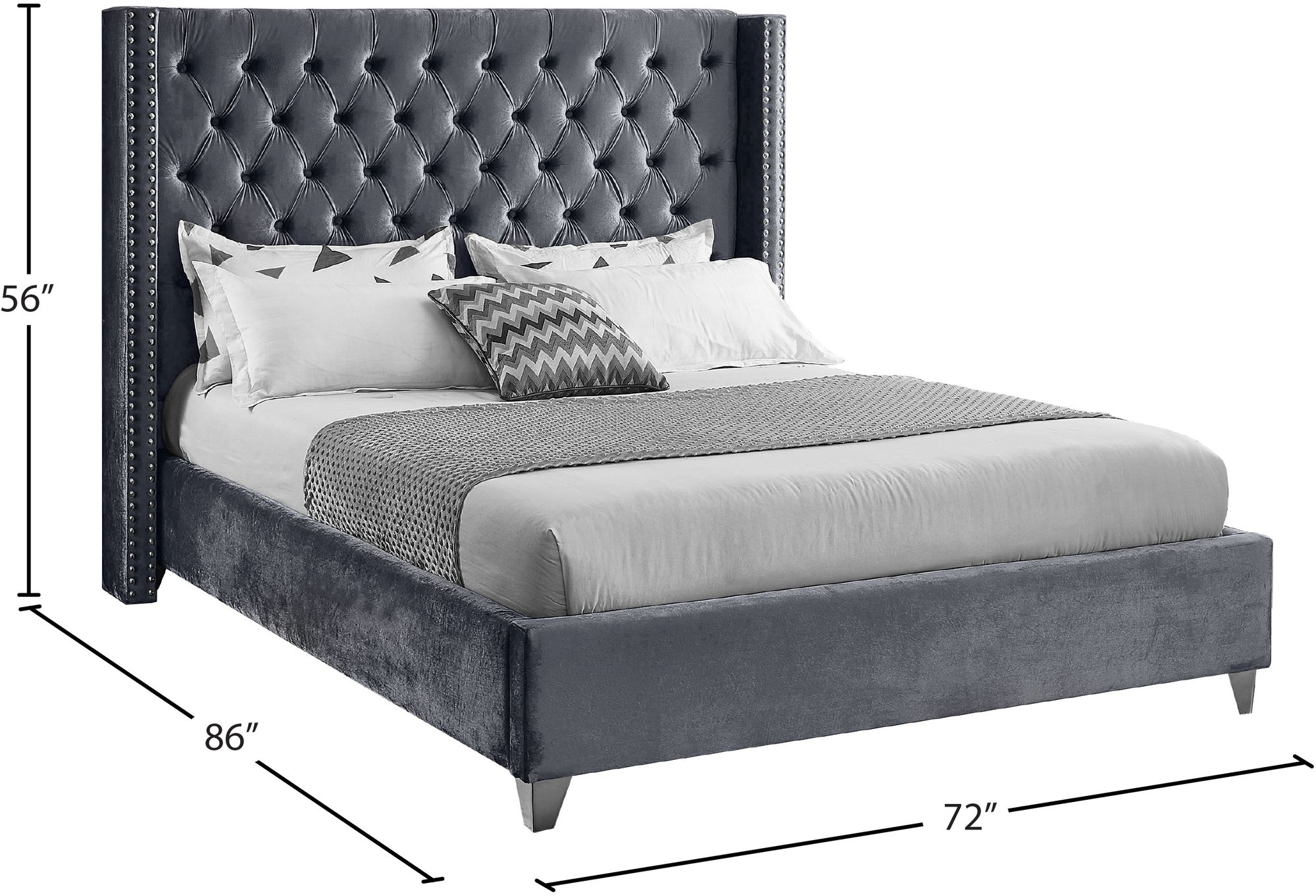 Aiden Velvet Bed
