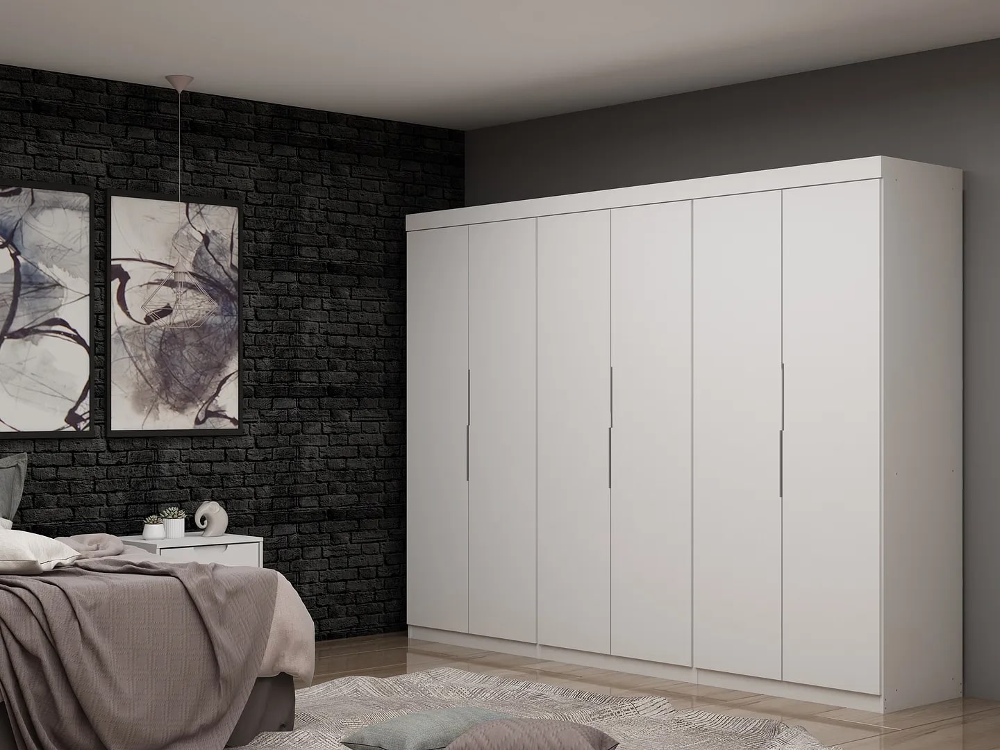 Mulberry 2.0 3 Sectional Wardrobe Closet w/6 Drawers, Set of 3