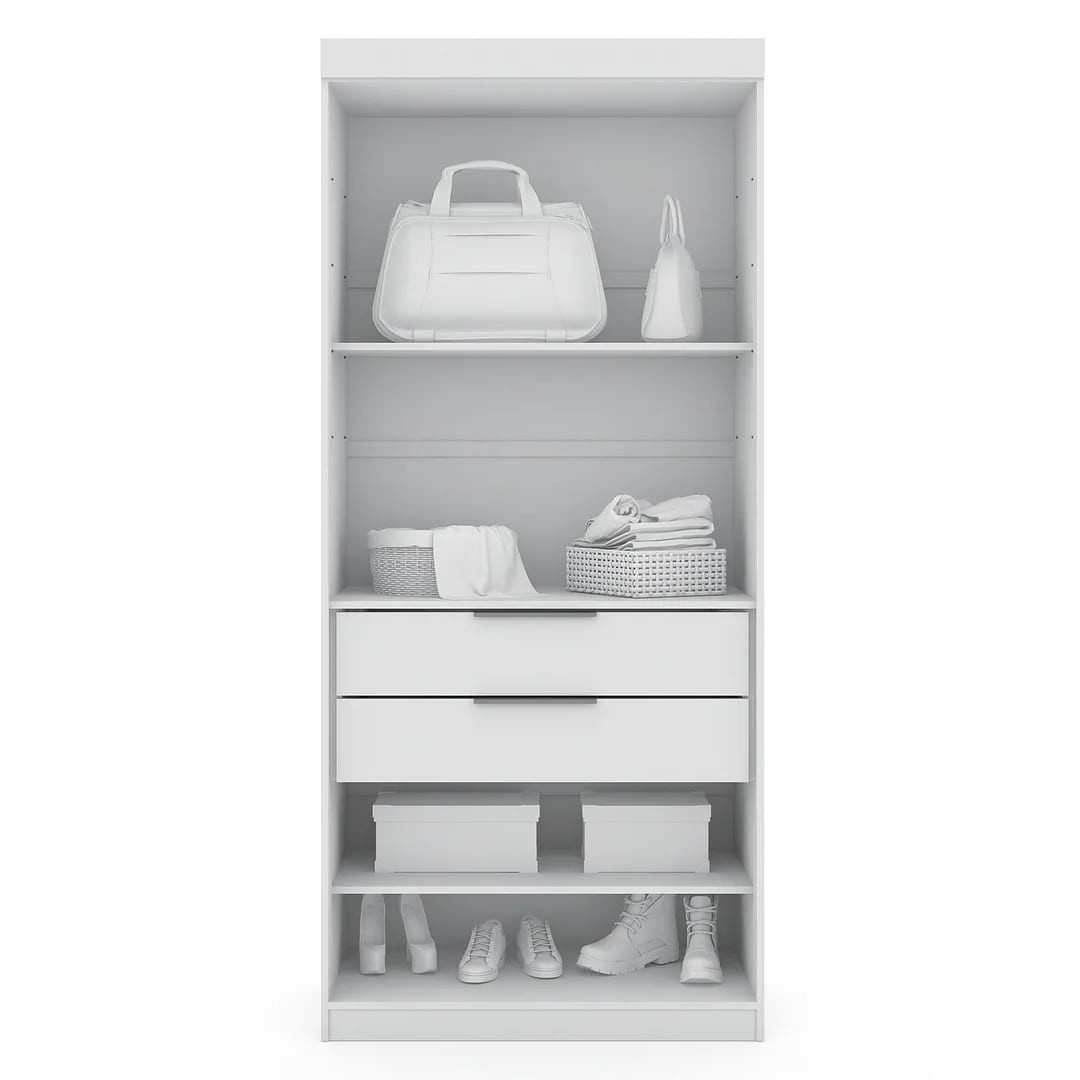 Mulberry 2.0 3 Sectional Wardrobe Closet w/6 Drawers, Set of 3