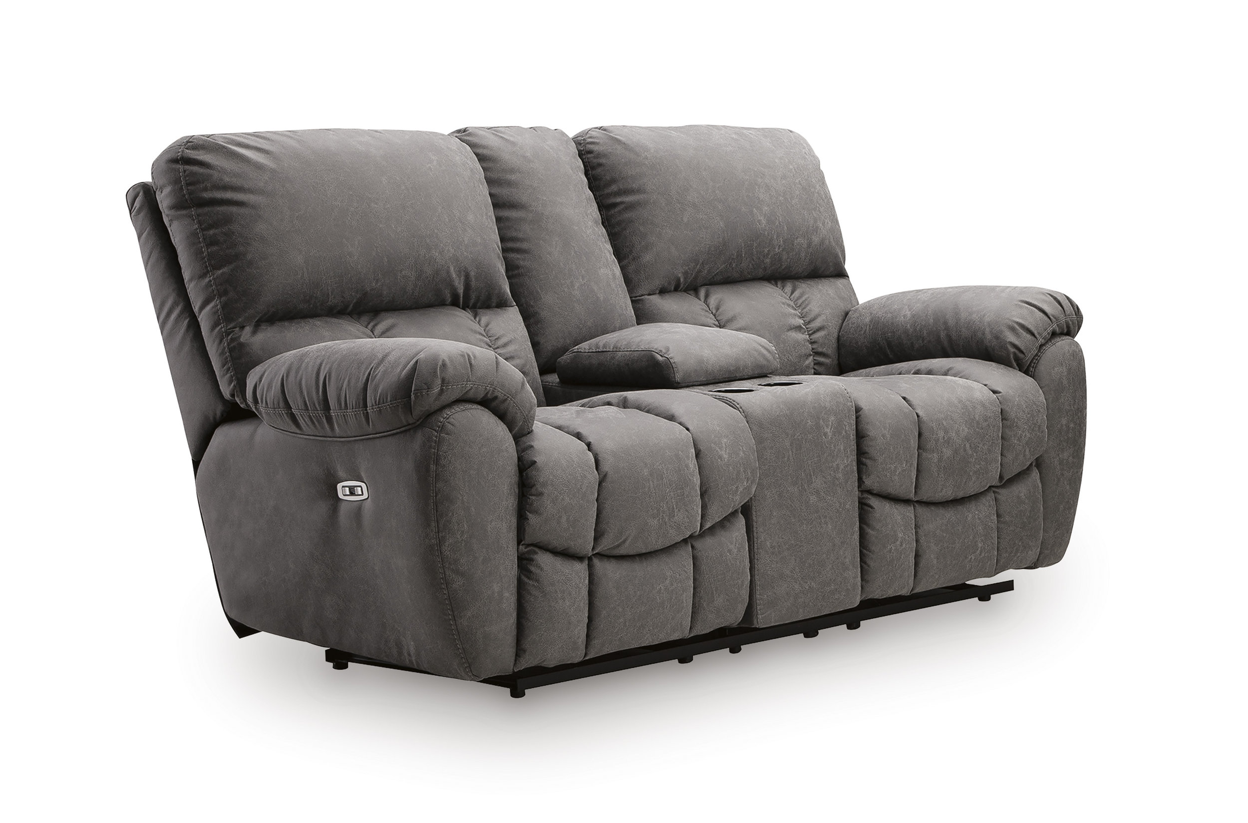 Bakerstein Faux Leather Power Reclining Living Room Set with Adjustable Headrest