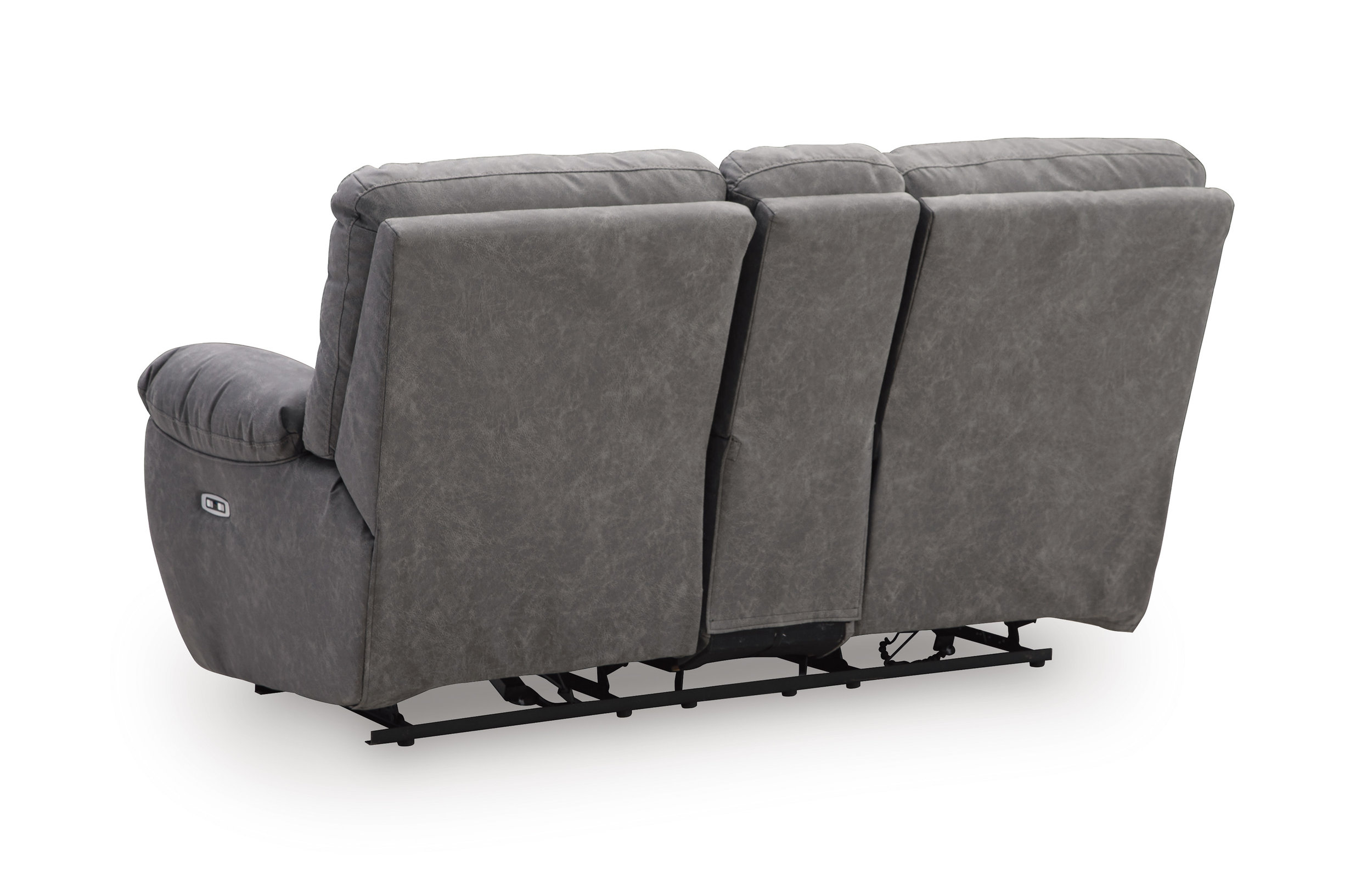 Bakerstein Faux Leather Power Reclining Loveseat with Adjustable Headrest