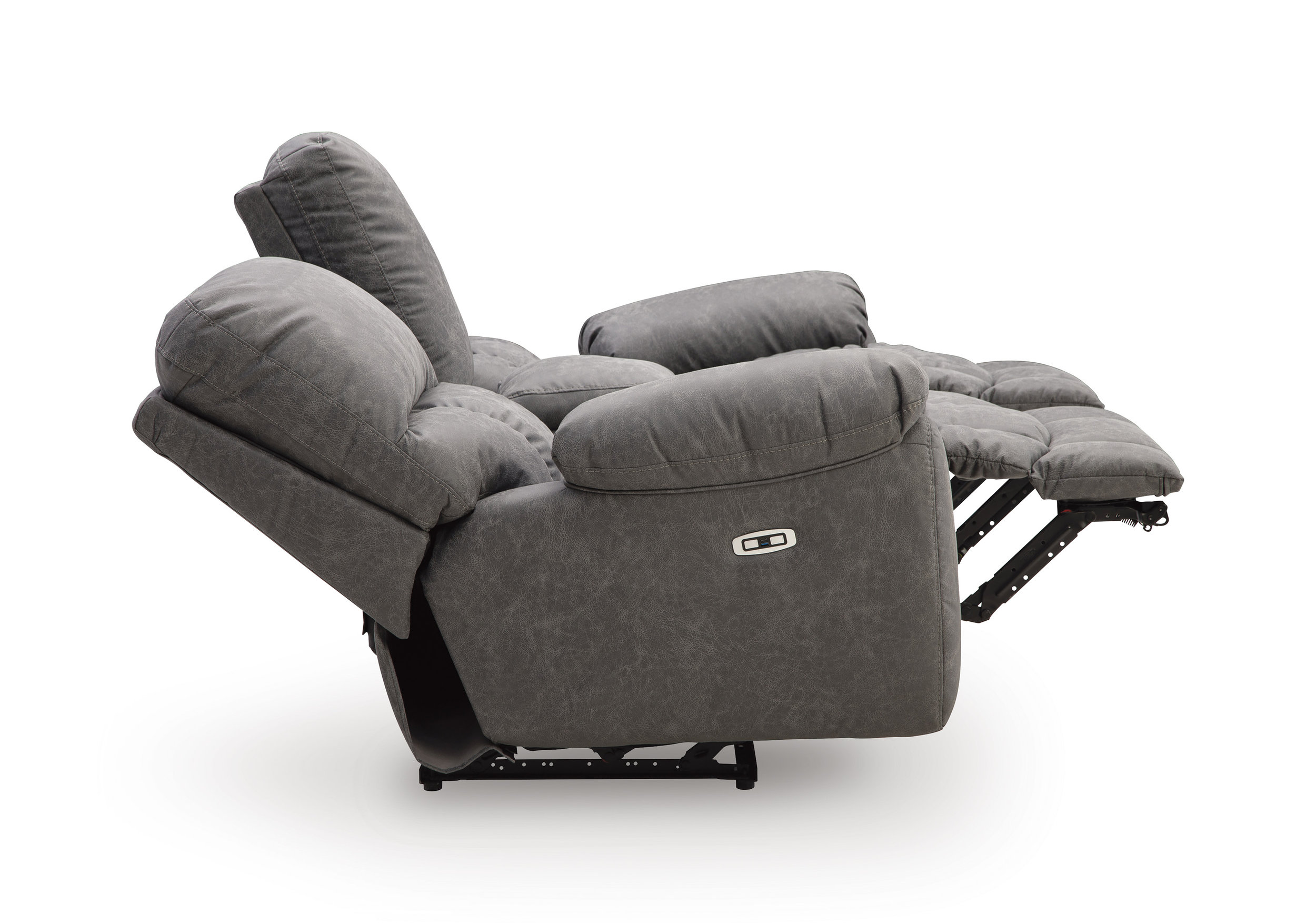 Bakerstein Faux Leather Power Reclining Living Room Set with Adjustable Headrest