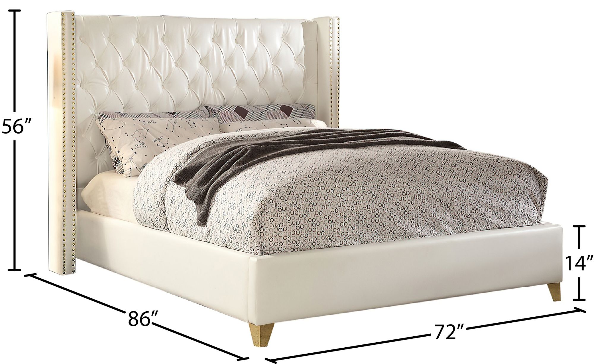 Soho Bonded Leather Queen Size Bed